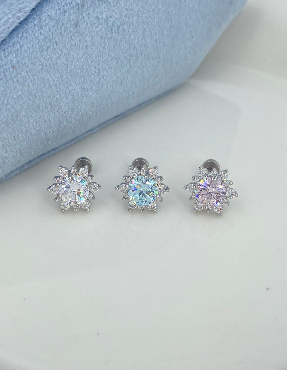 Multicolor Sunburst Helix Earrings