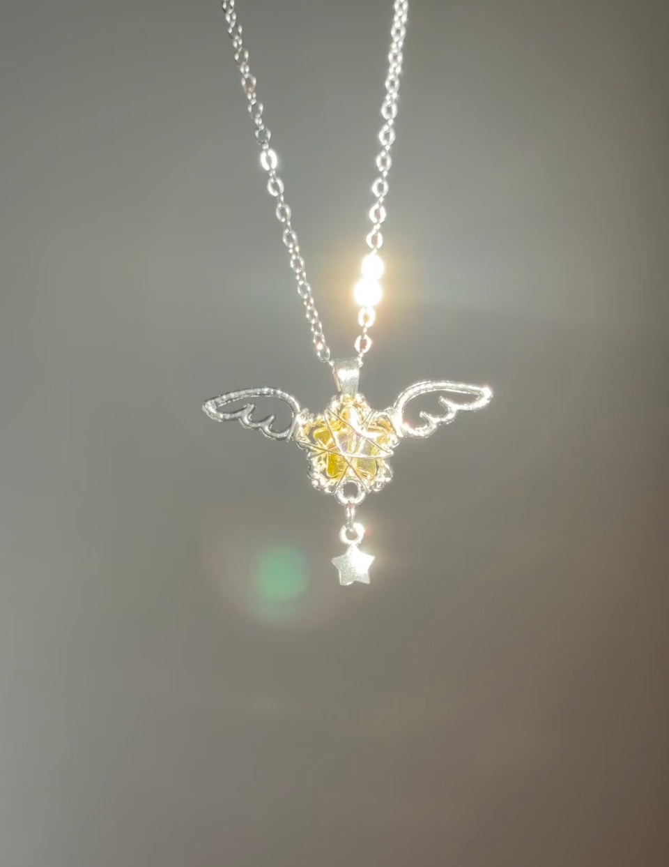 Angel Wing Star Necklace
