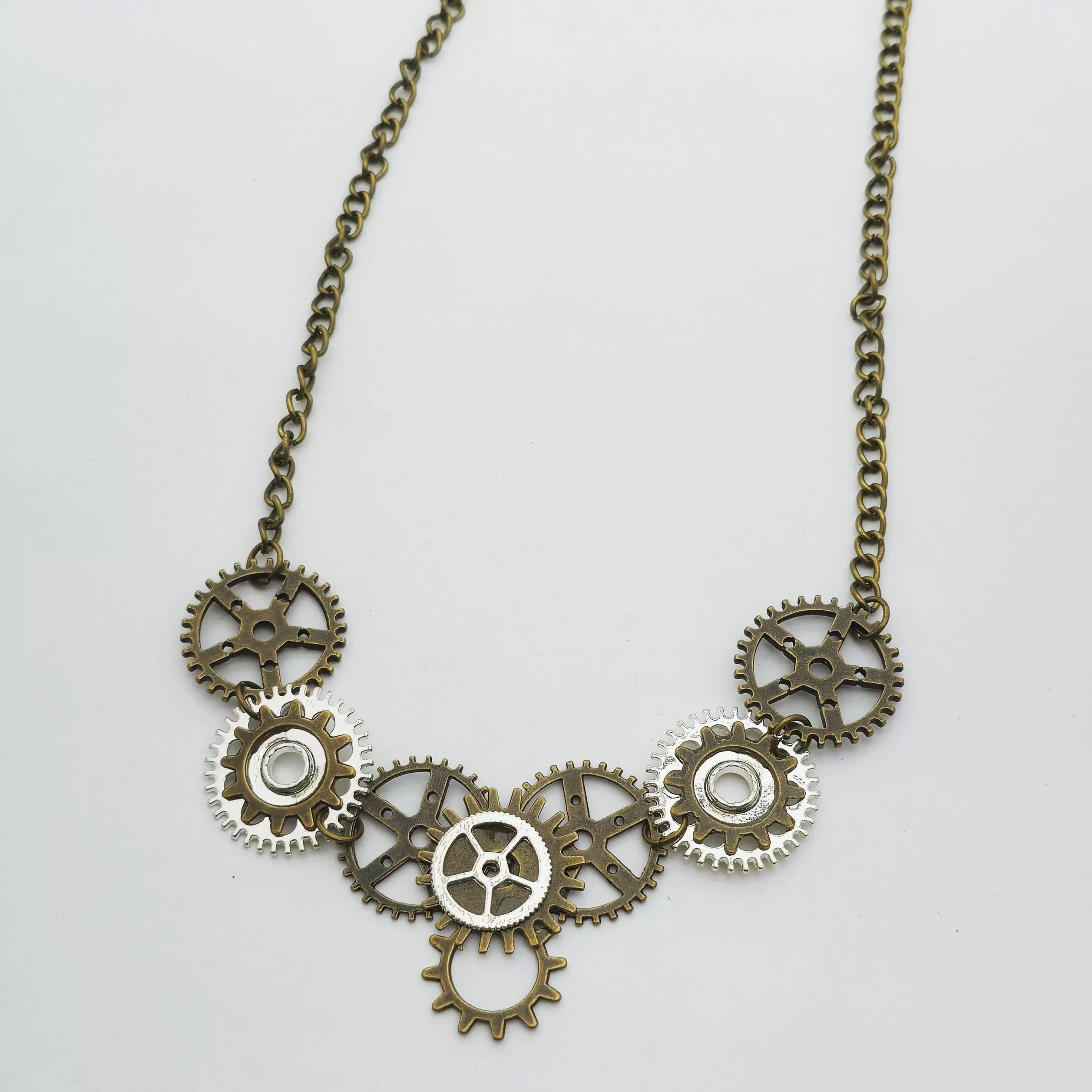Bronze Steampunk Gear Necklace