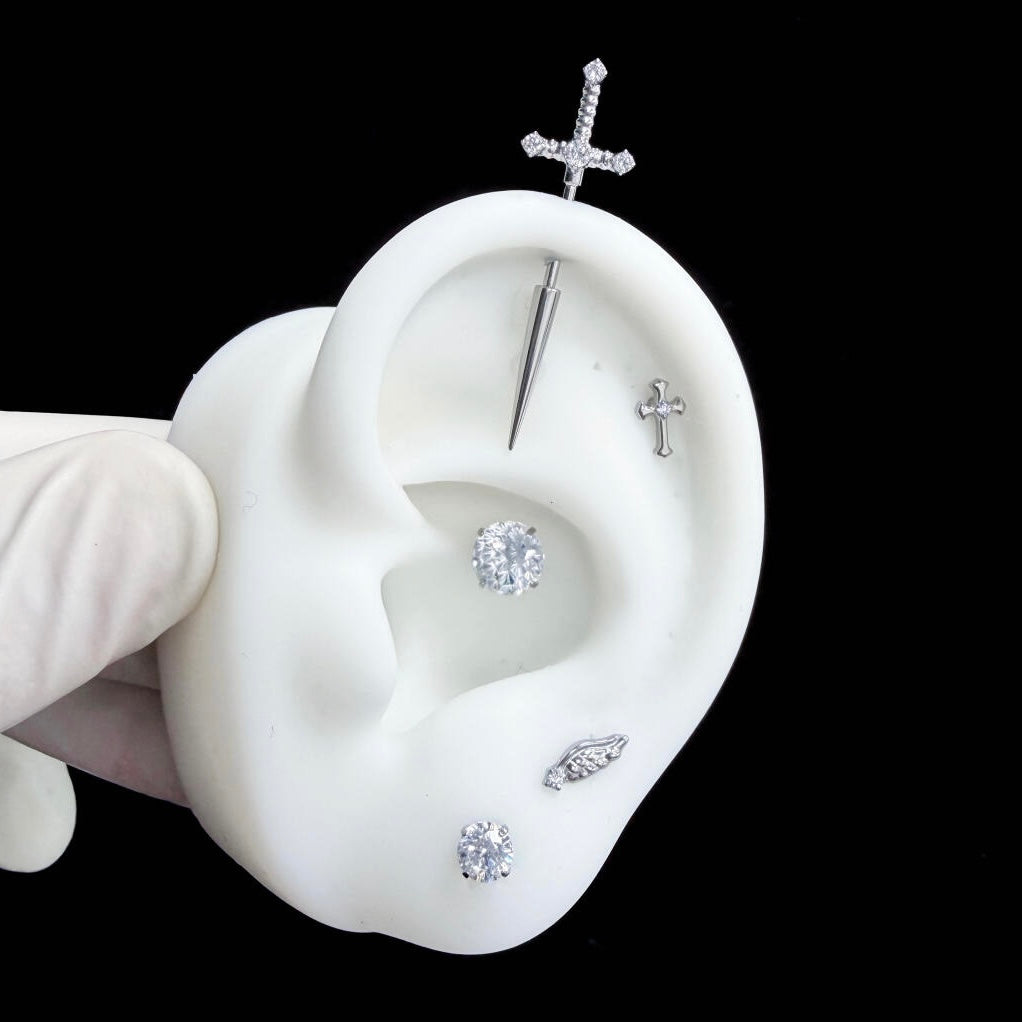 Saint edge earring stack