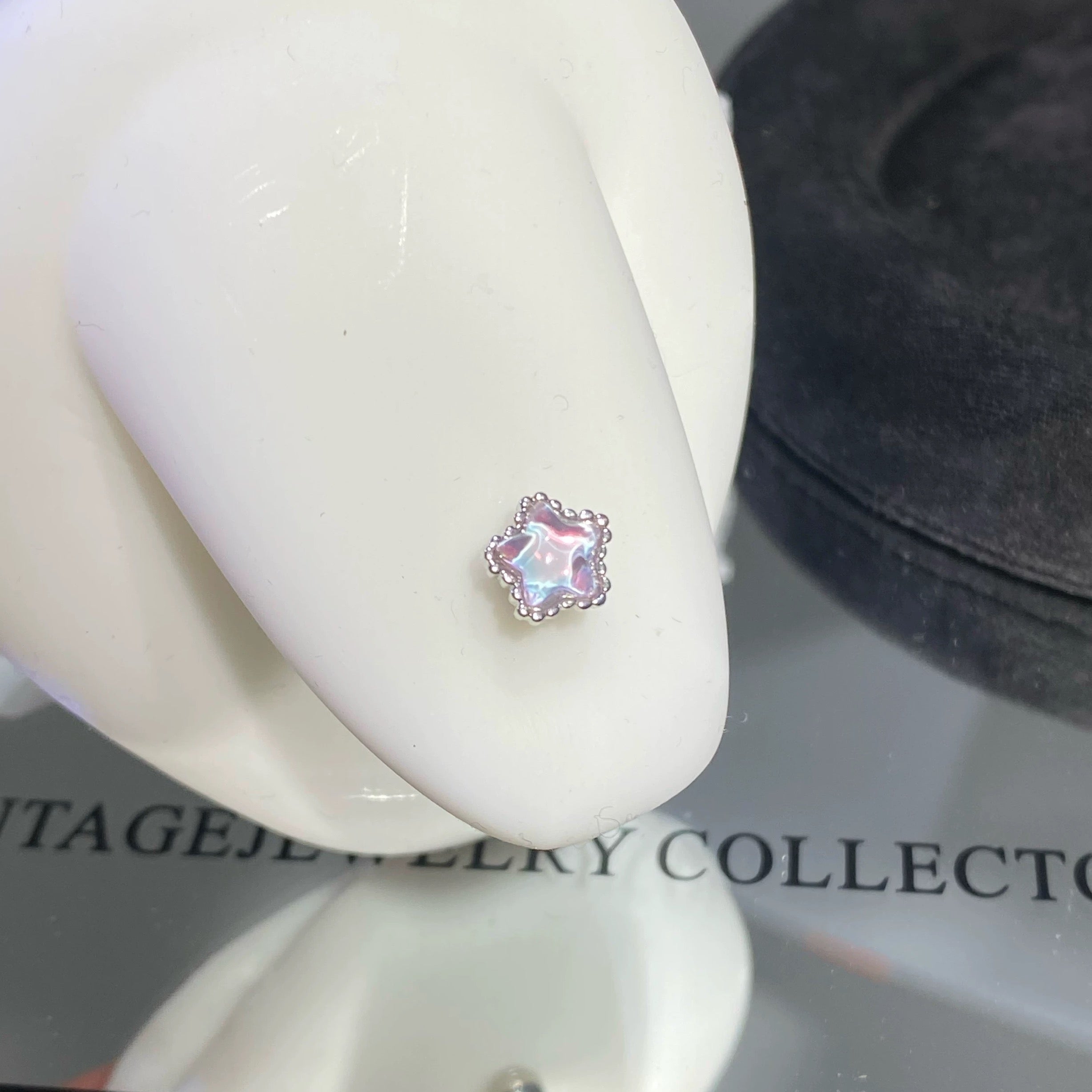 Silver Radiant Cross Tongue Bar