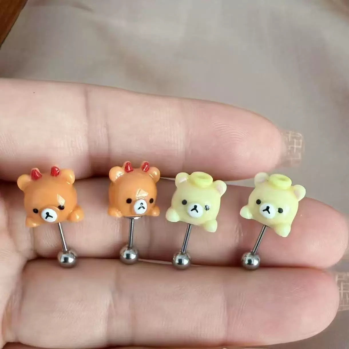 Rilakkuma Vertical Helix Earrings