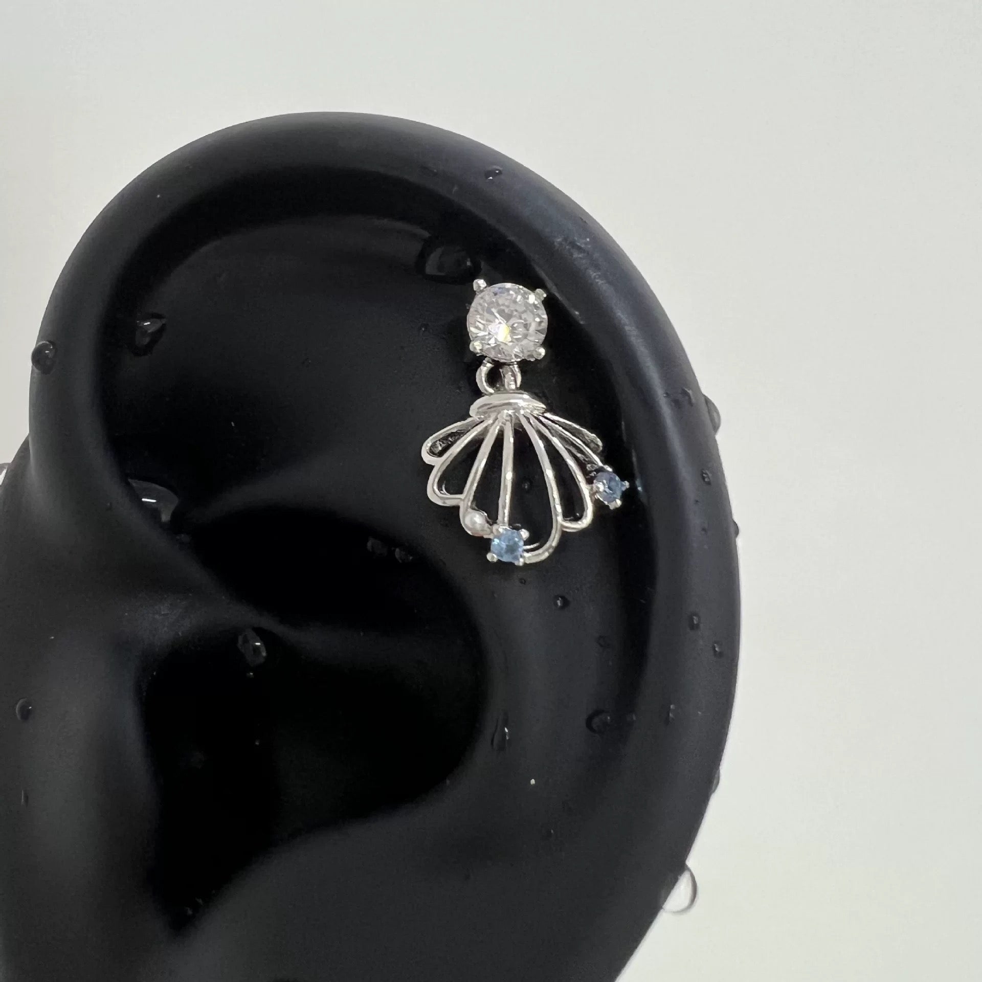 Sea Shell Charm Helix Stud