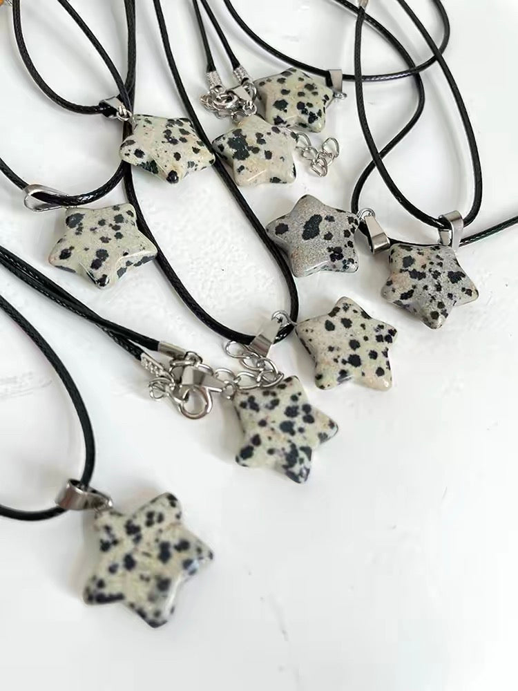 Natural Crystal Star Gemstone Necklace