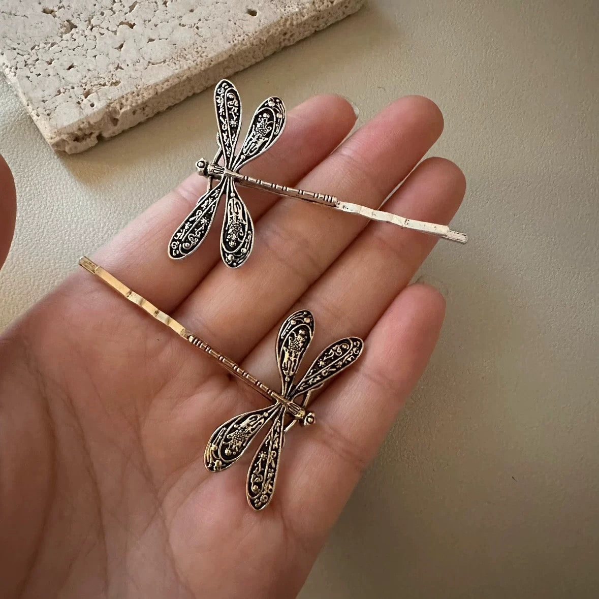 Twilight Dragonfly Hair Clips