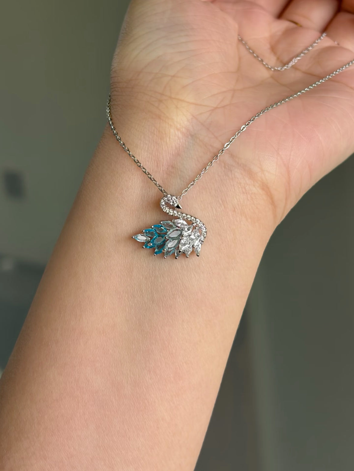 Lilac Grace Swan Necklace