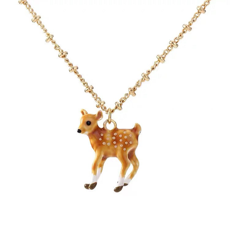 Golden Glade Fawn Necklace