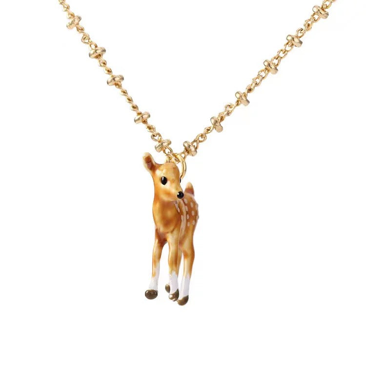 Golden Glade Fawn Necklace