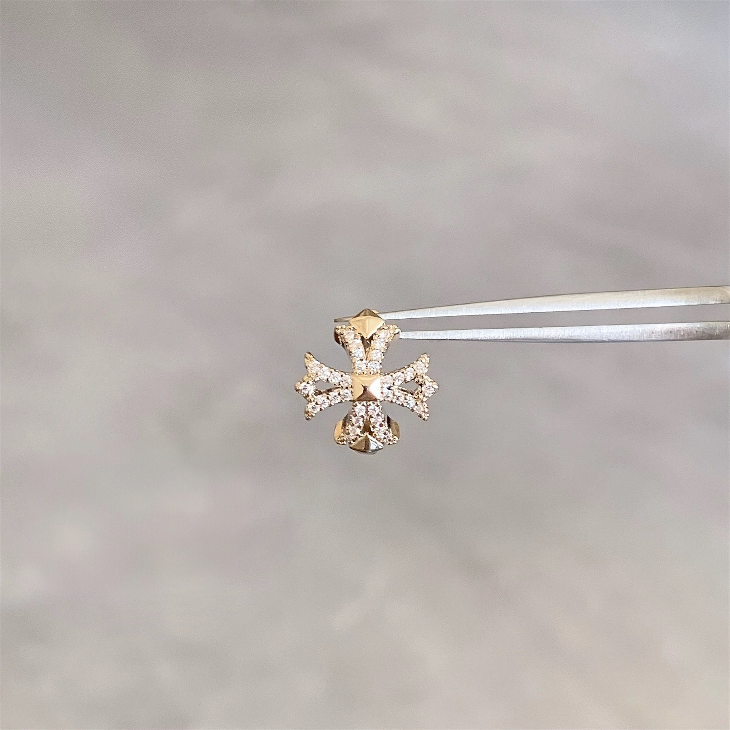 Gold Decorative Cross Piercing
