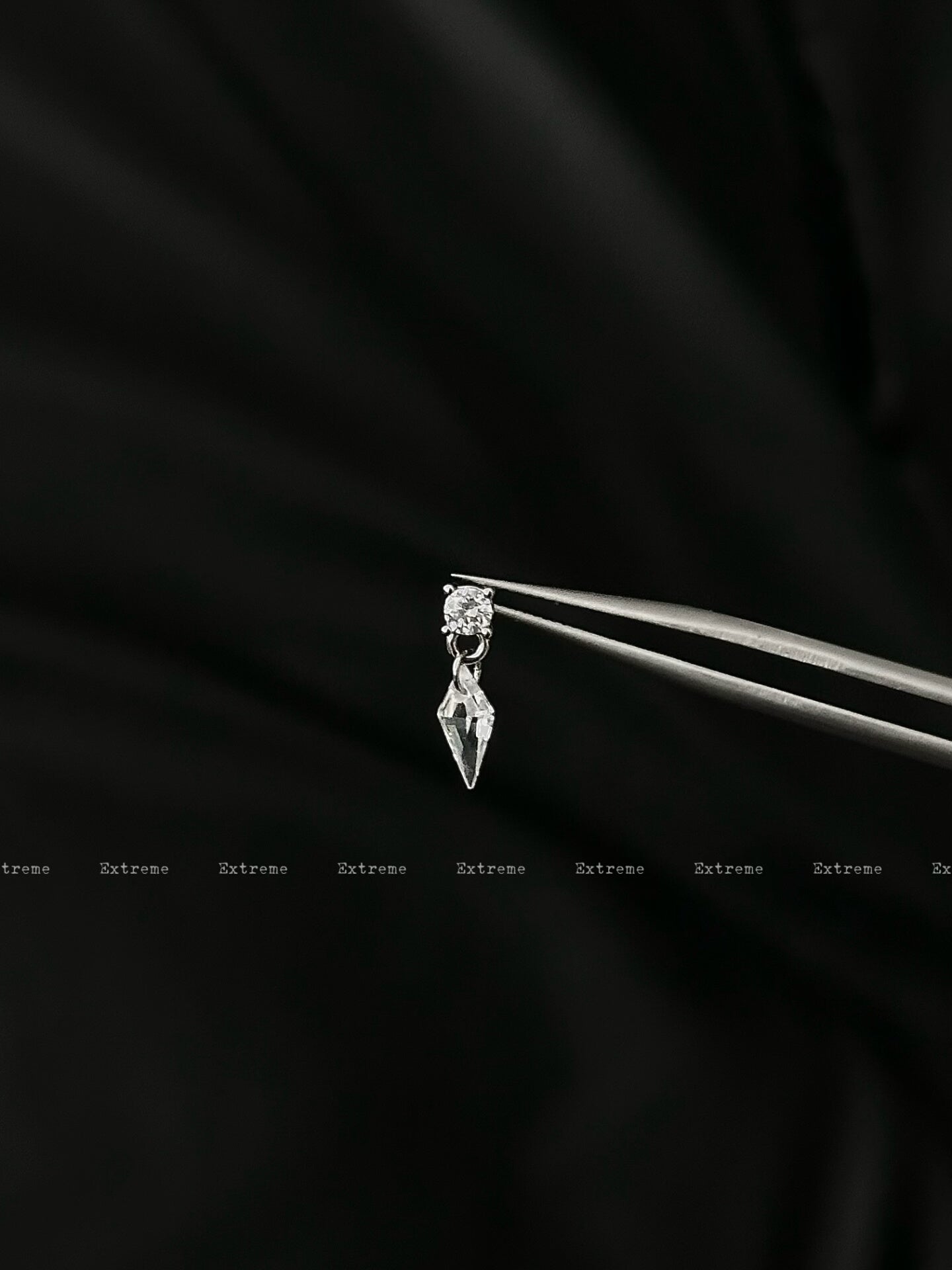 Crystal Dagger Titanium Cartilage Stud Earring