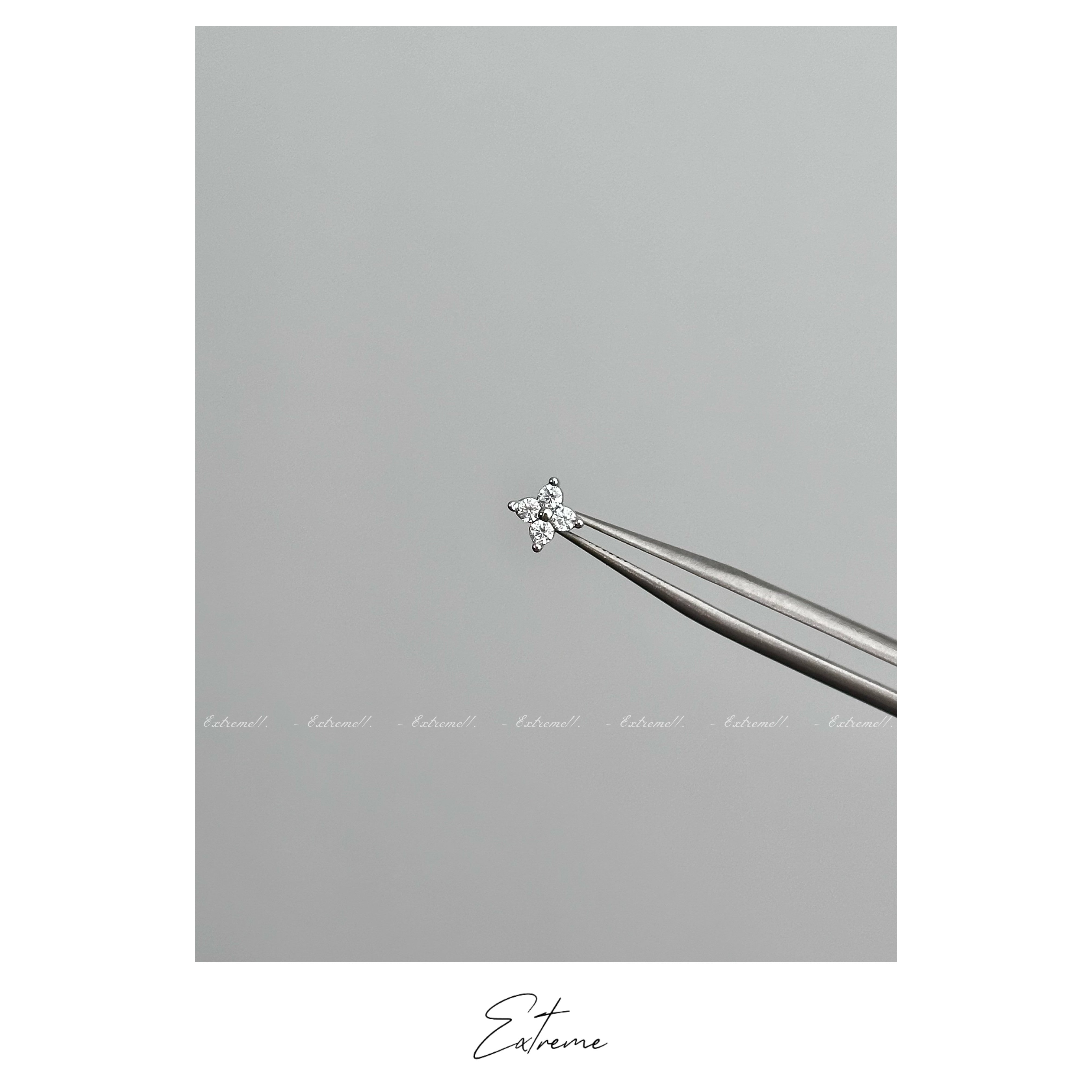 Silver Crystal Star Titanium Cartilage Earring