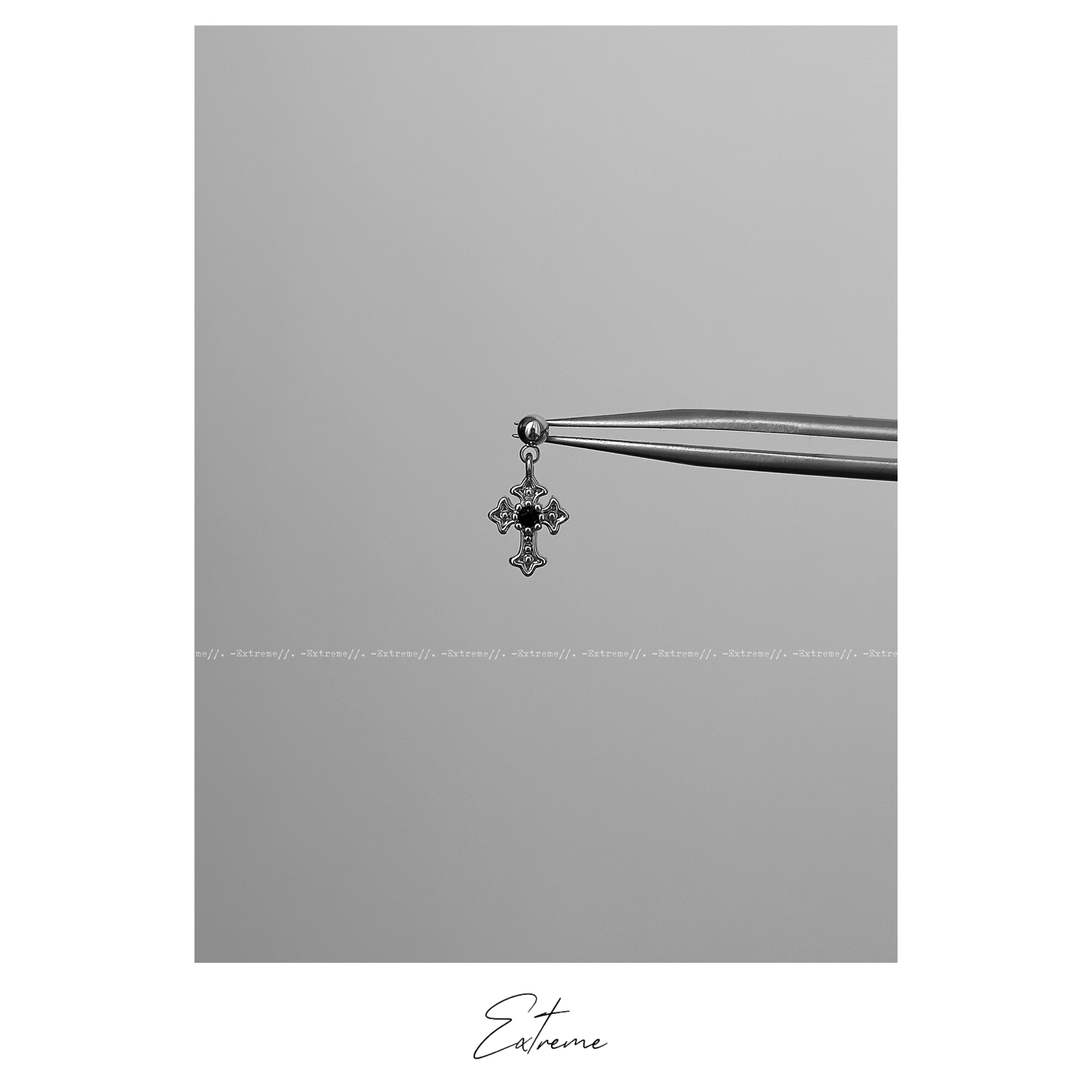 Vintage Gothic Cross Titanium Cartilage Earring