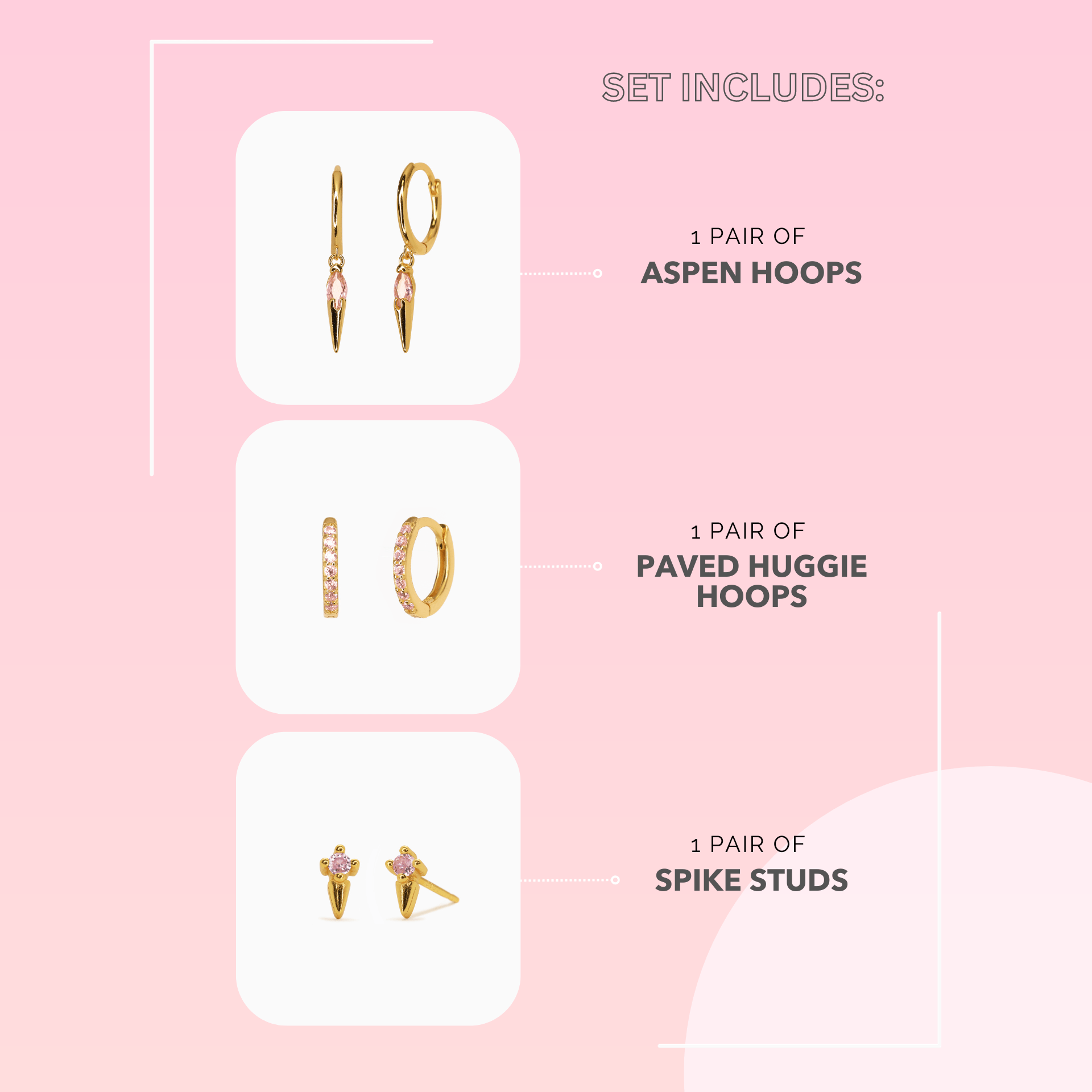 ASPEN Pink Tourmaline Set