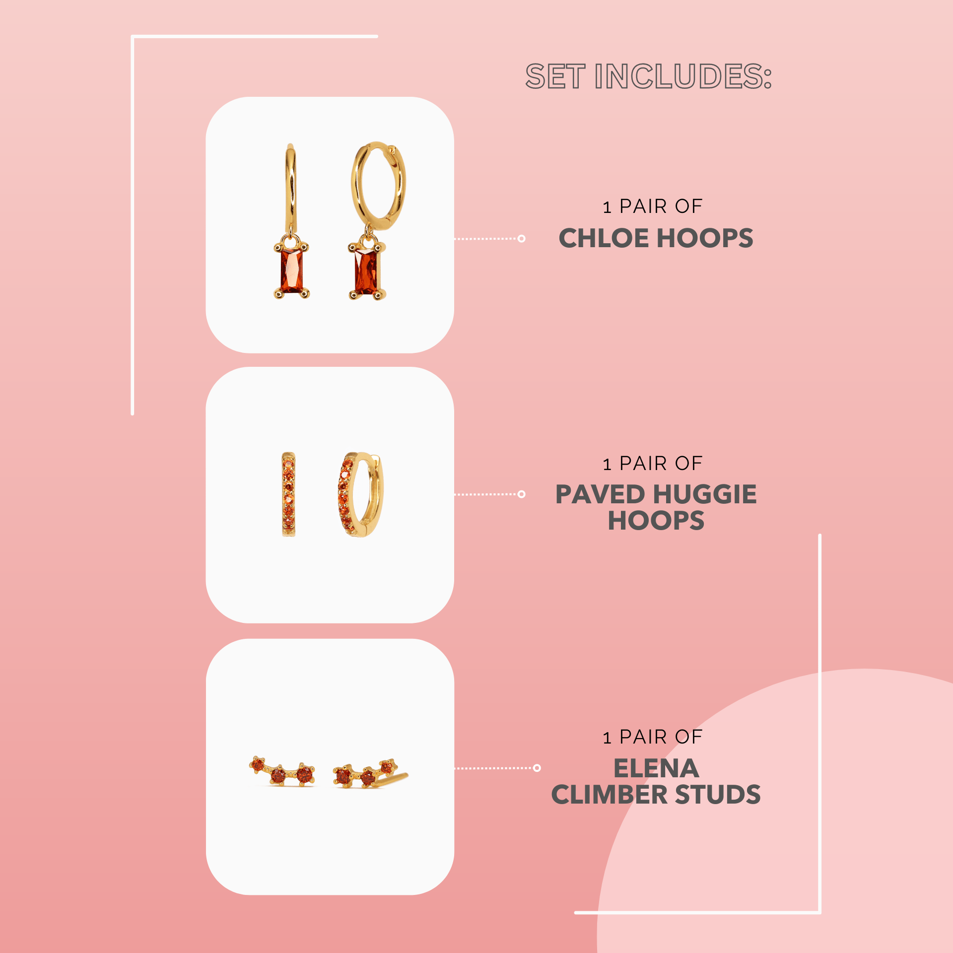 CHLOE Garnet Set