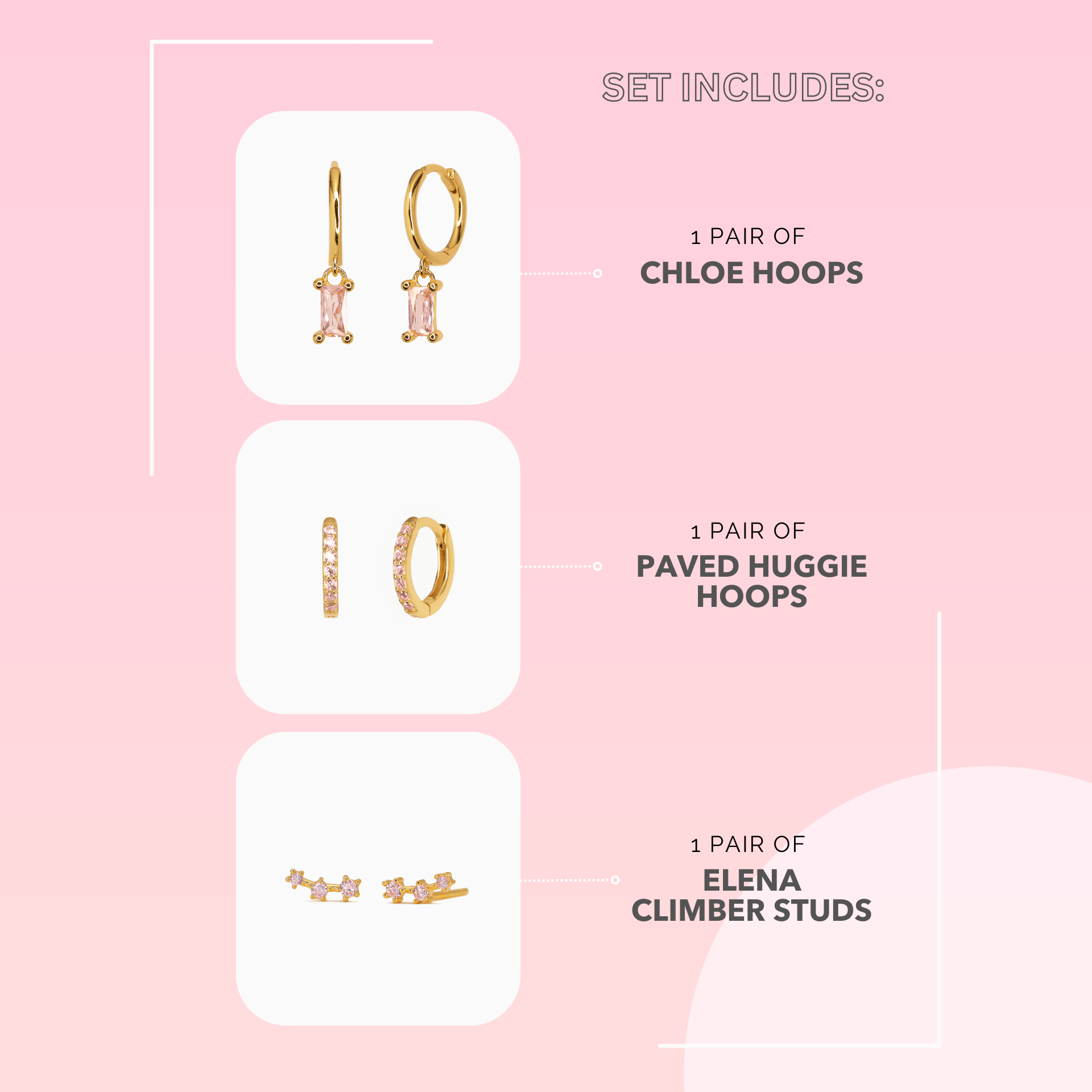 CHLOE Pink Tourmaline Set