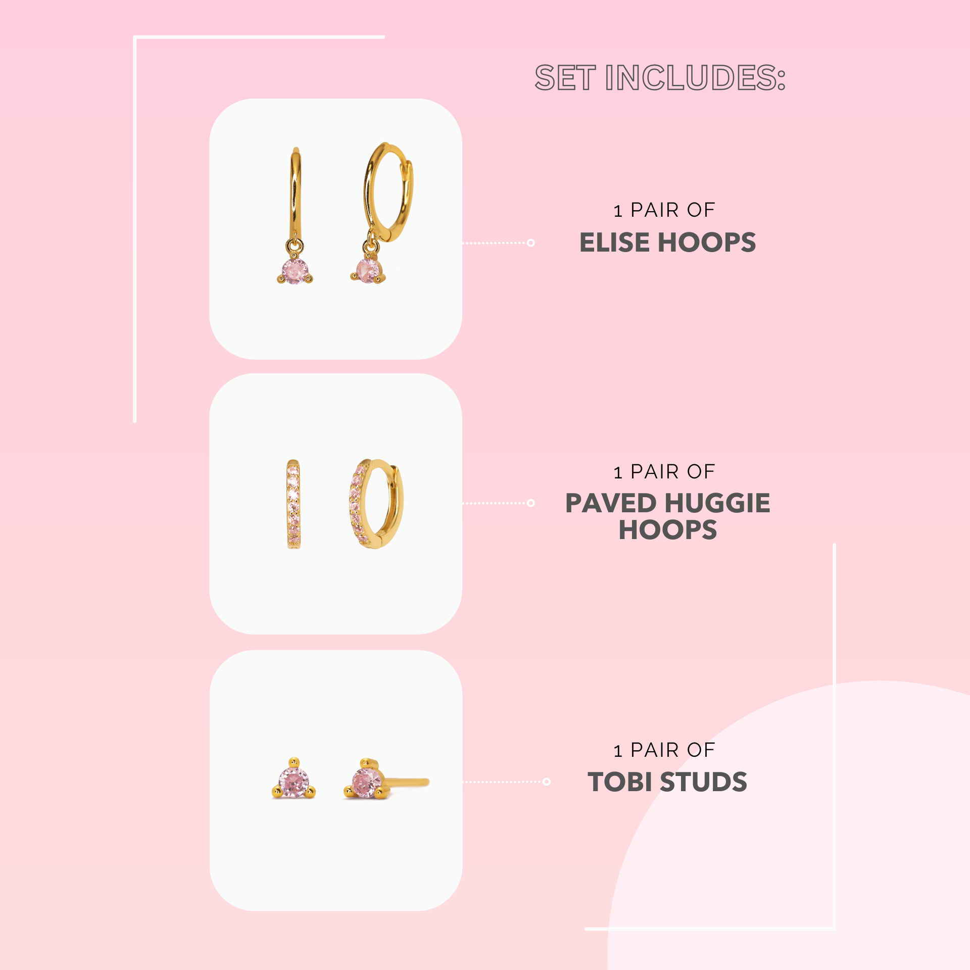 ELISE Pink Tourmaline Set