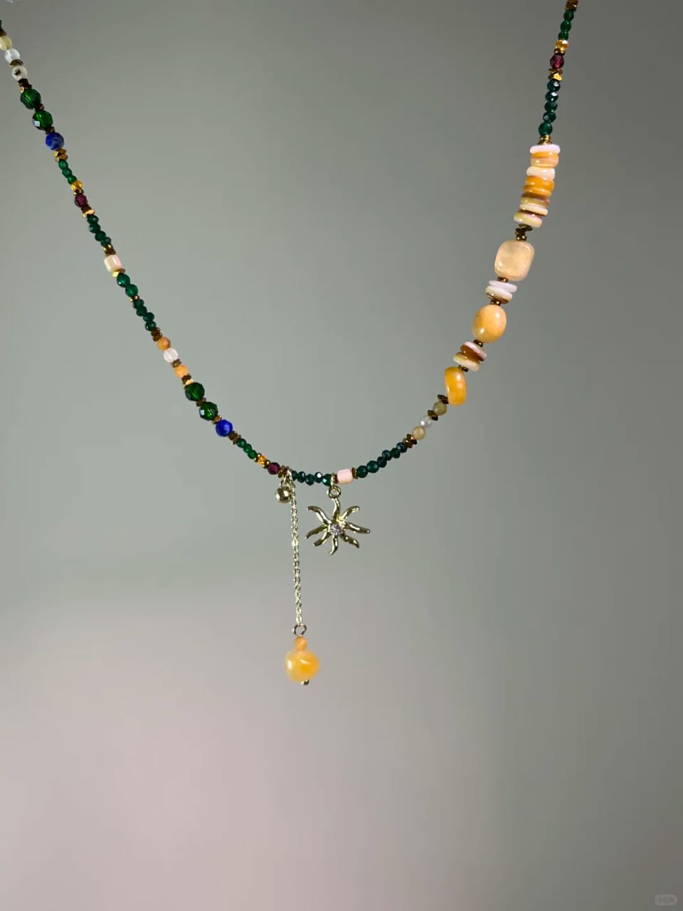 Bohemian Sunrise Beaded Necklace