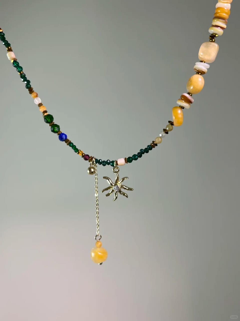 Bohemian Sunrise Beaded Necklace