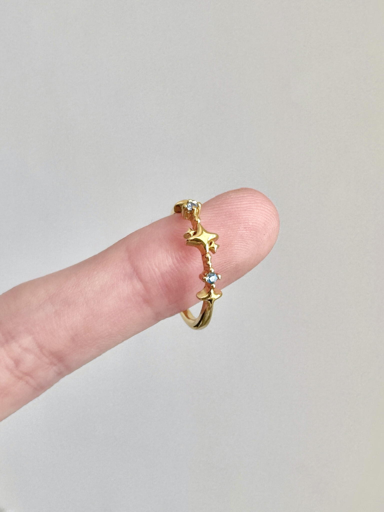 Starry Night Gold Adjustable Ring