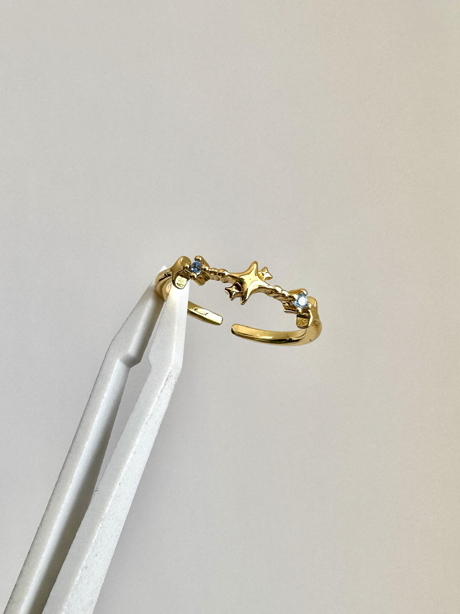 Starry Night Gold Adjustable Ring