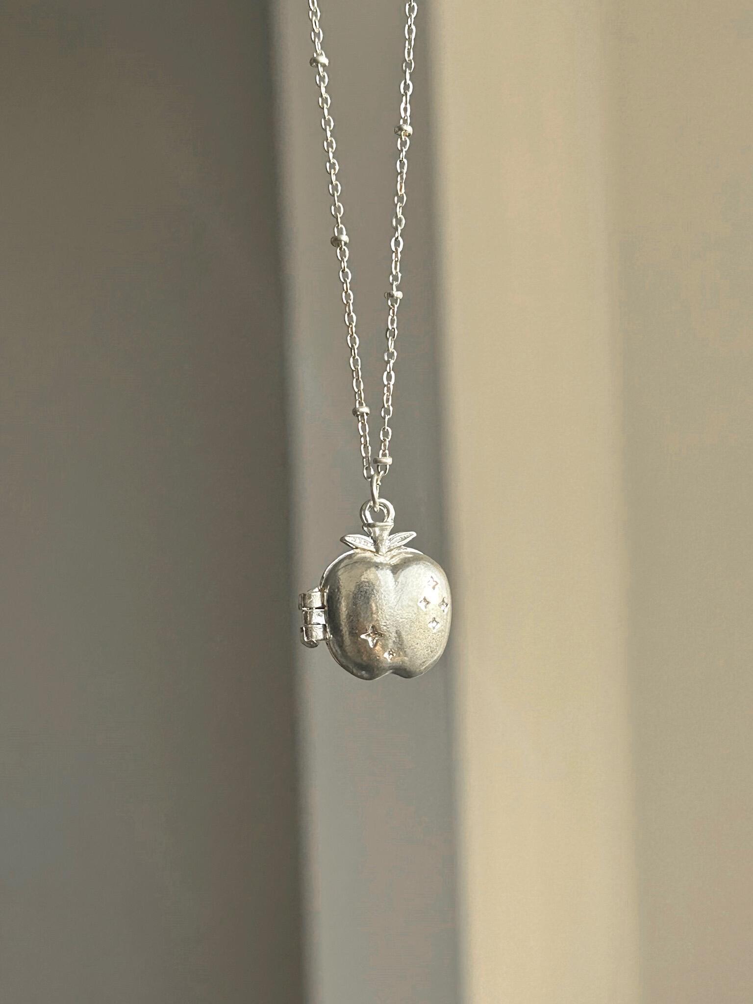 Secret Heart Apple Locket Necklace