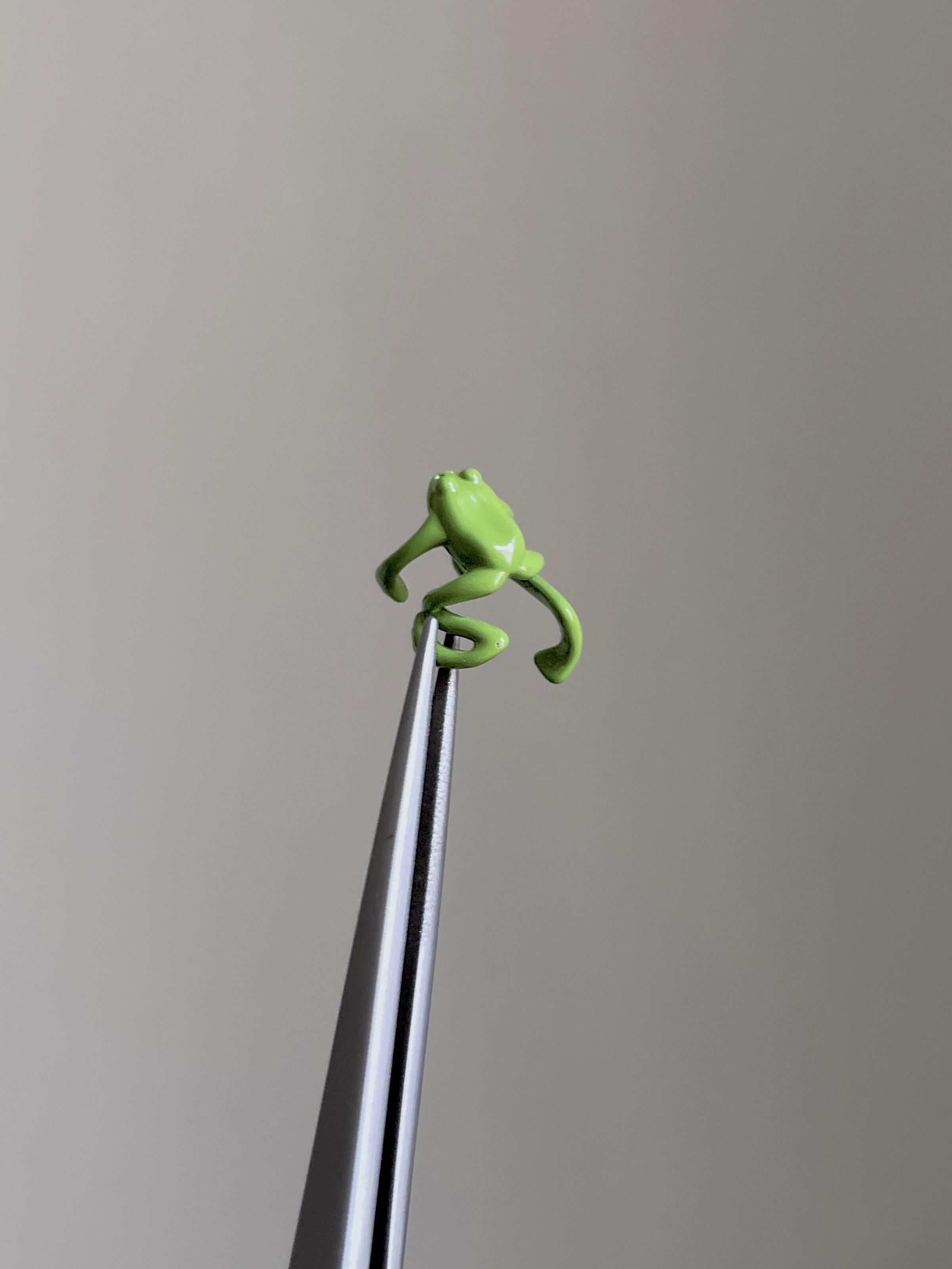 Green Frog Cuff Earrings