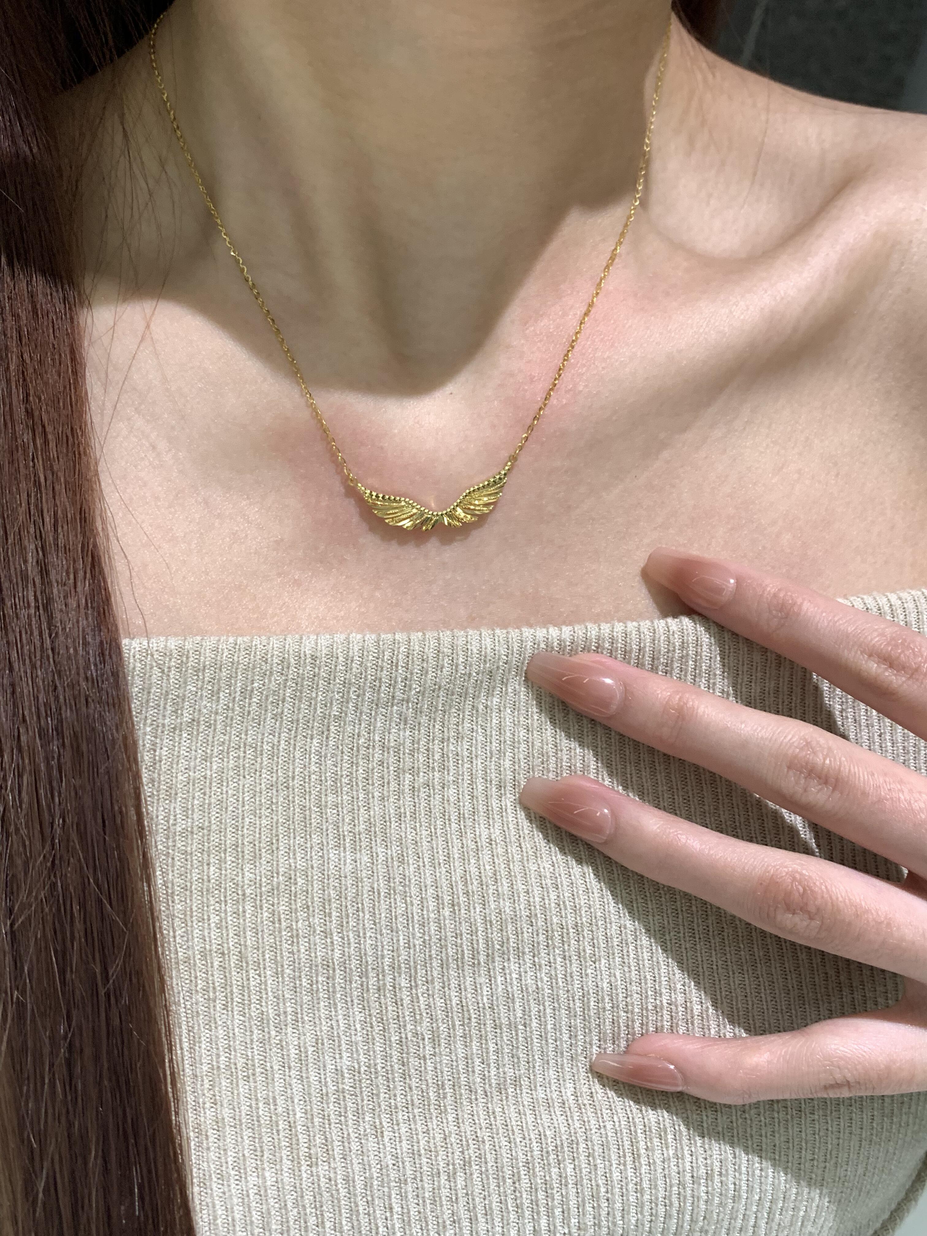 Gold Angel Wings Necklace