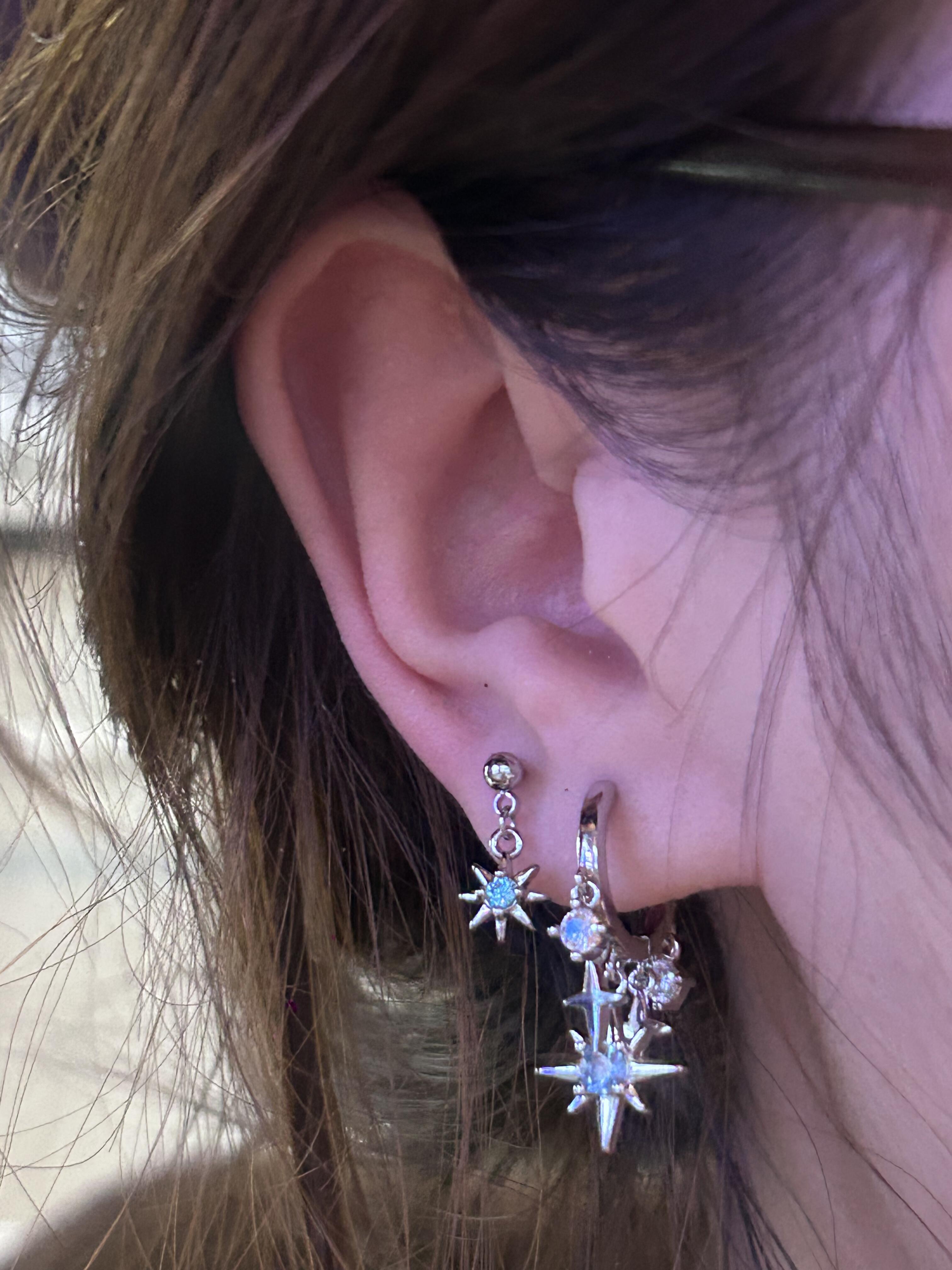Double Lobe Starscape Earrings