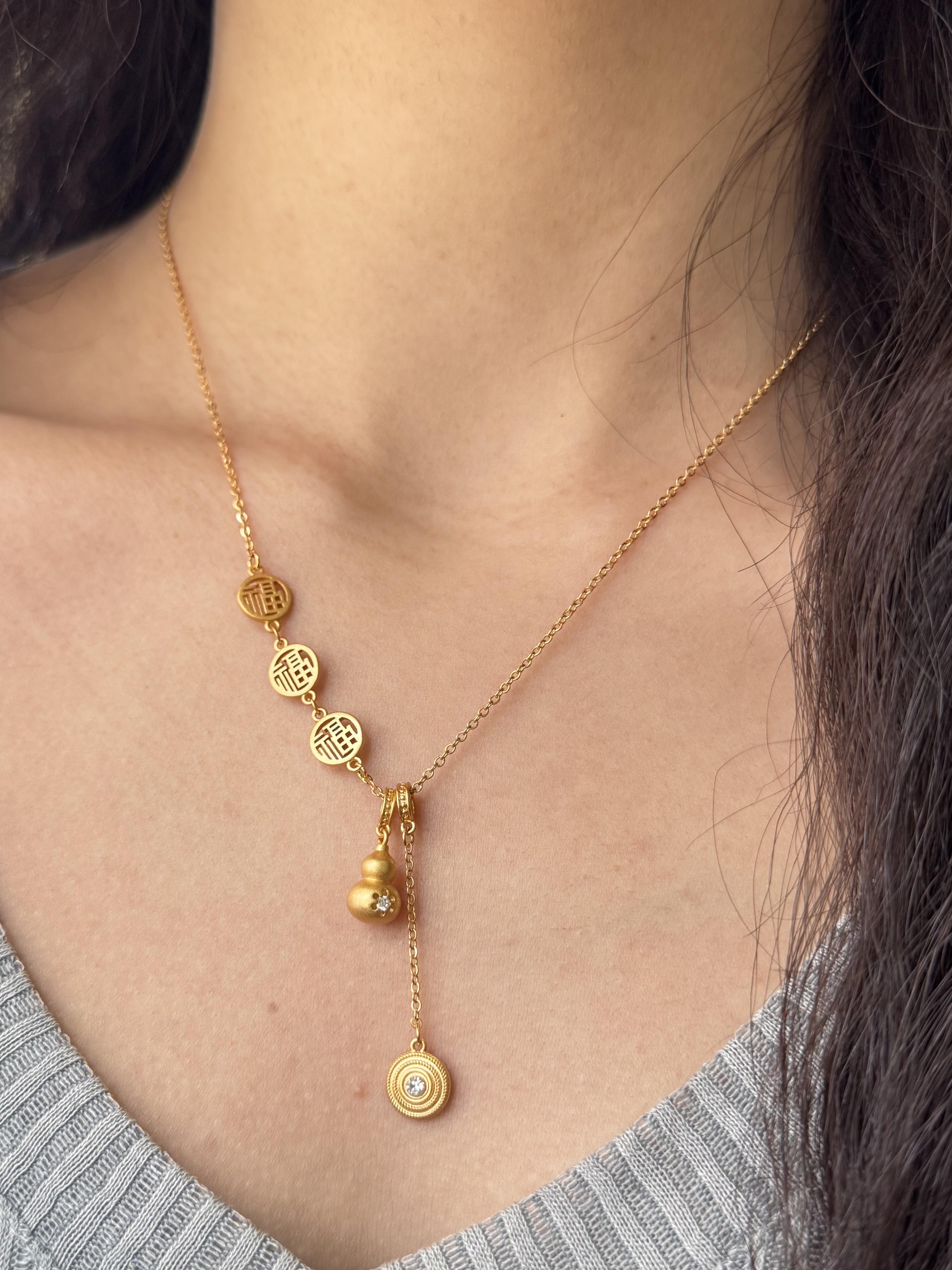 Golden Gourd Fortune Necklace