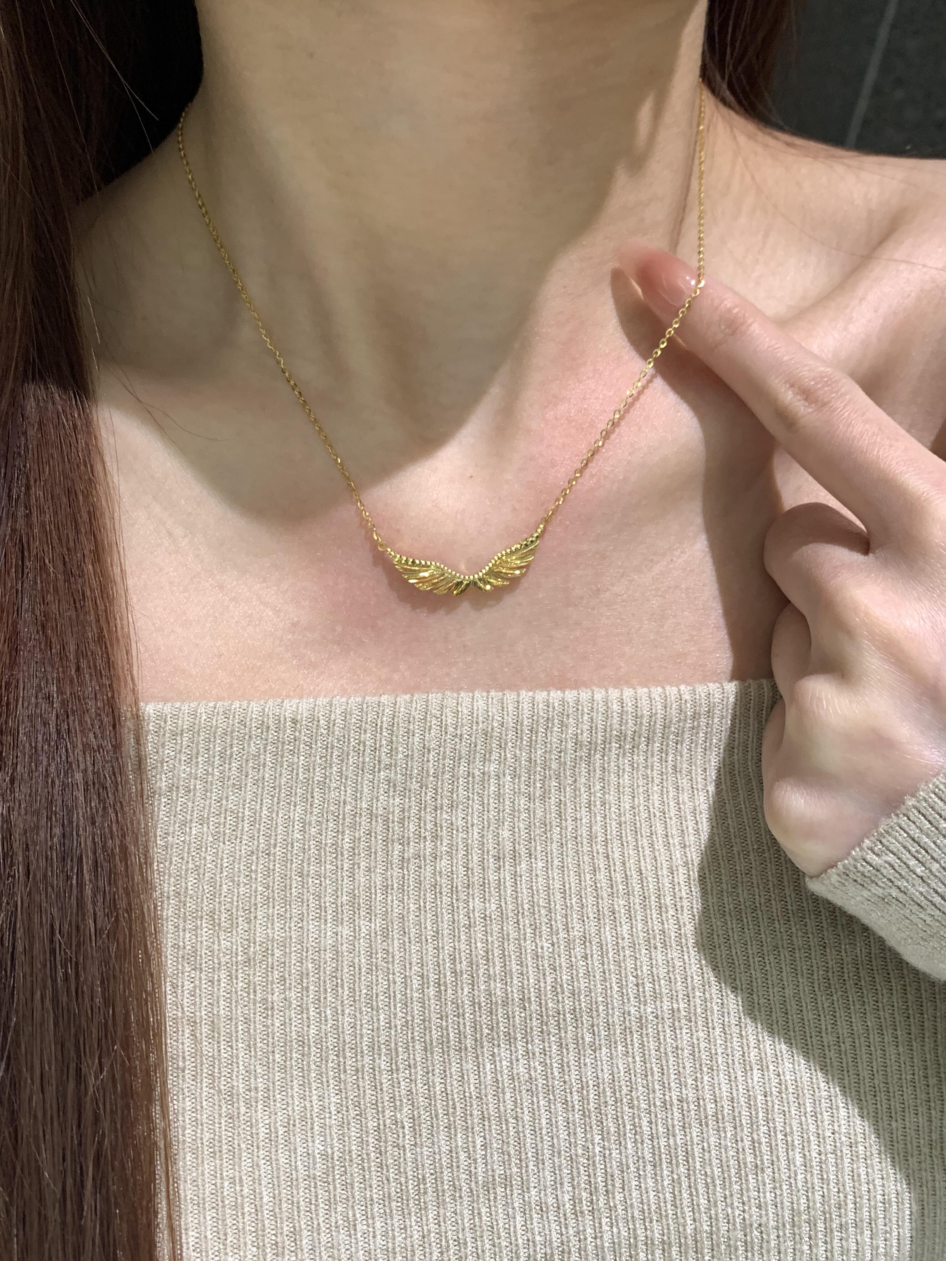 Gold Angel Wings Necklace