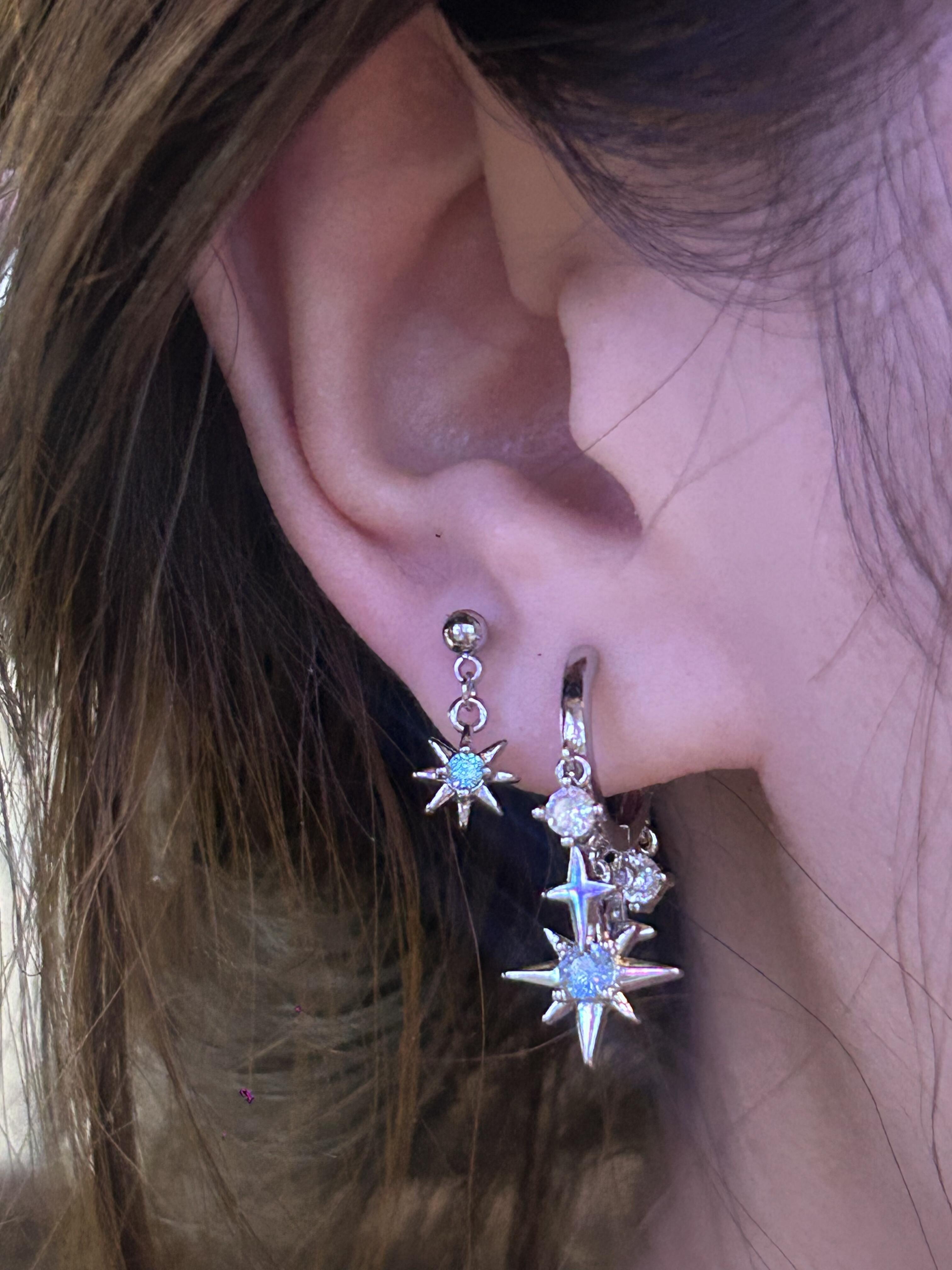 Double Lobe Starscape Earrings