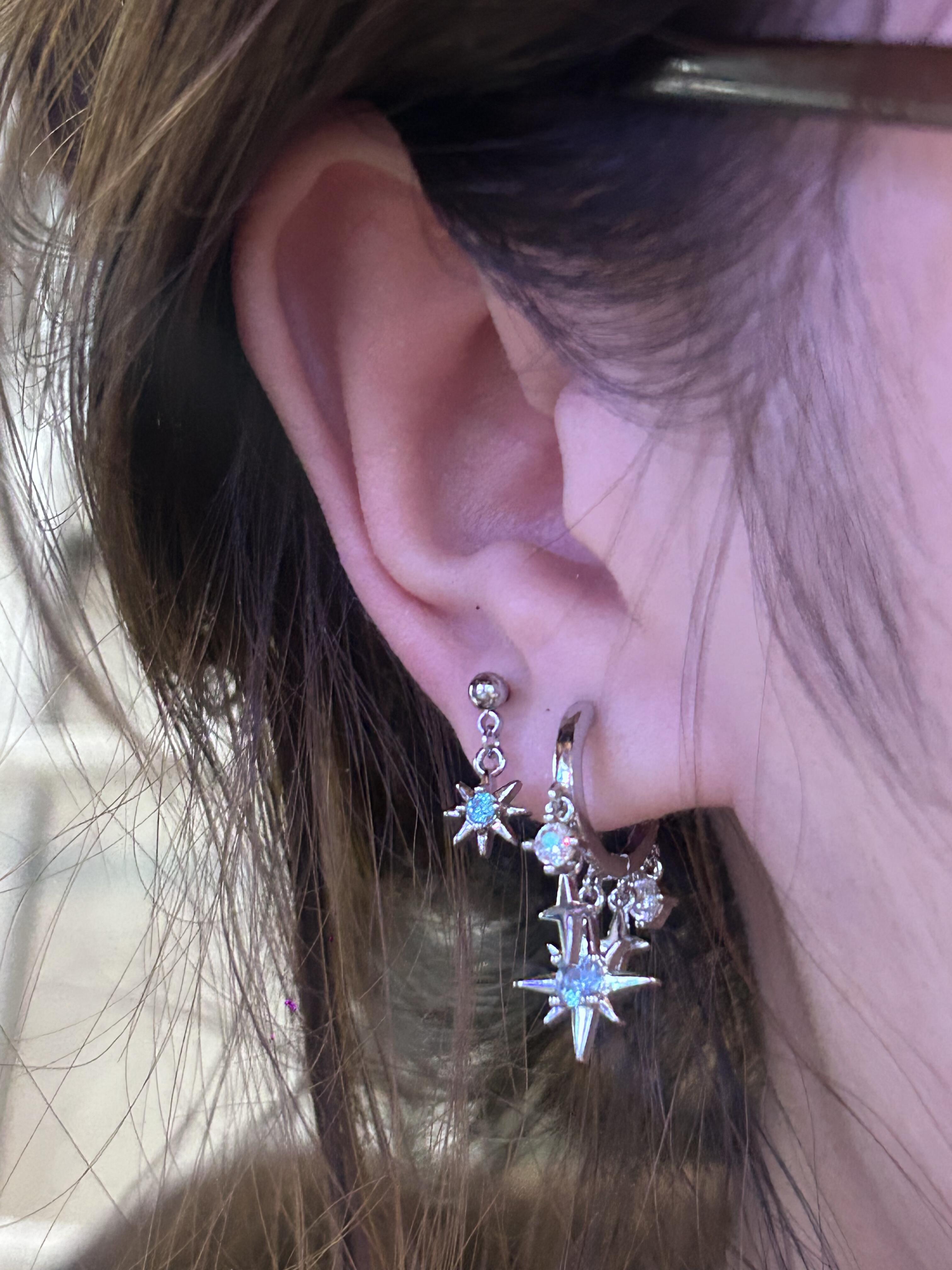 Double Lobe Starscape Earrings