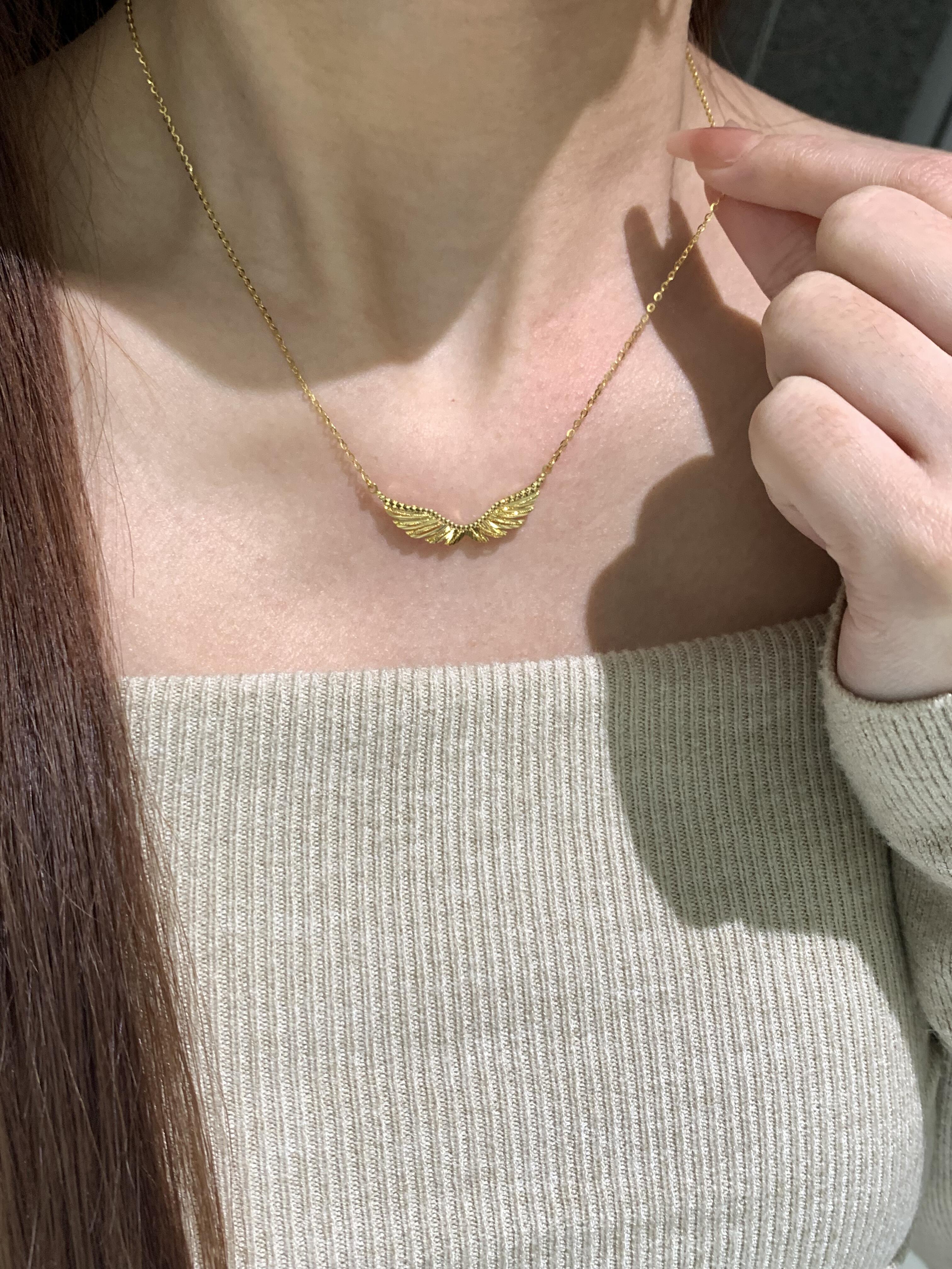 Gold Angel Wings Necklace