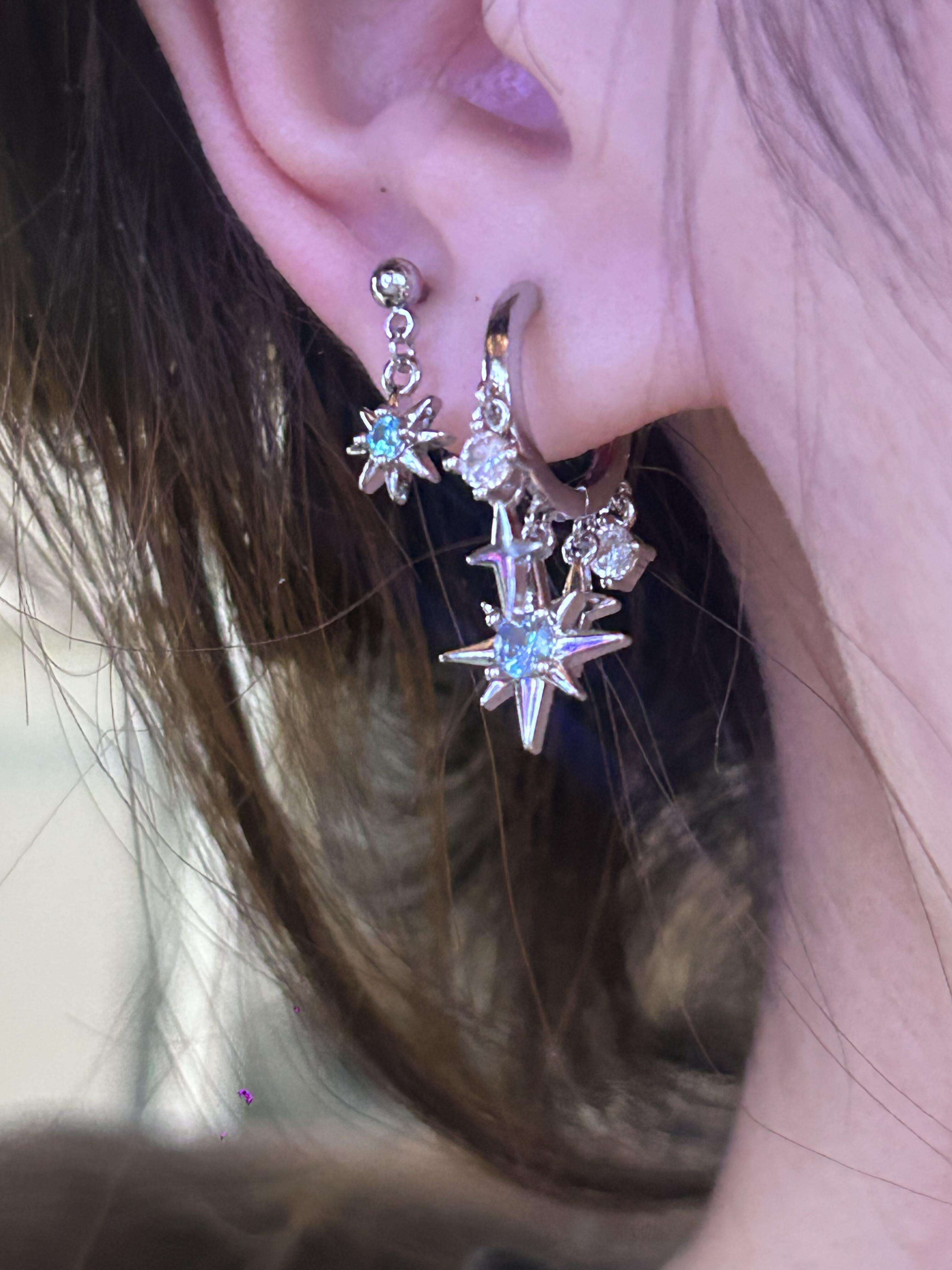 Double Lobe Starscape Earrings