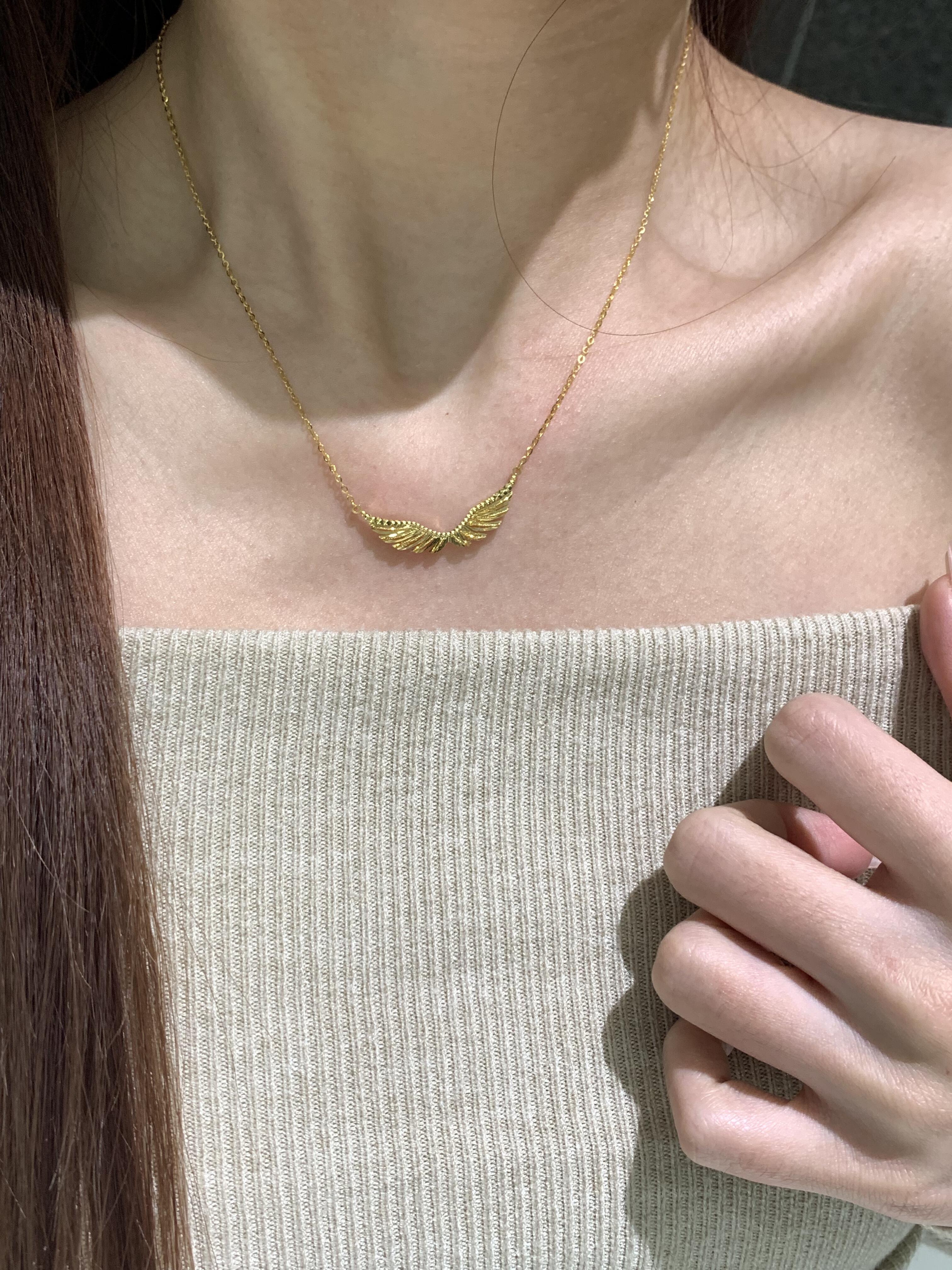 Gold Angel Wings Necklace