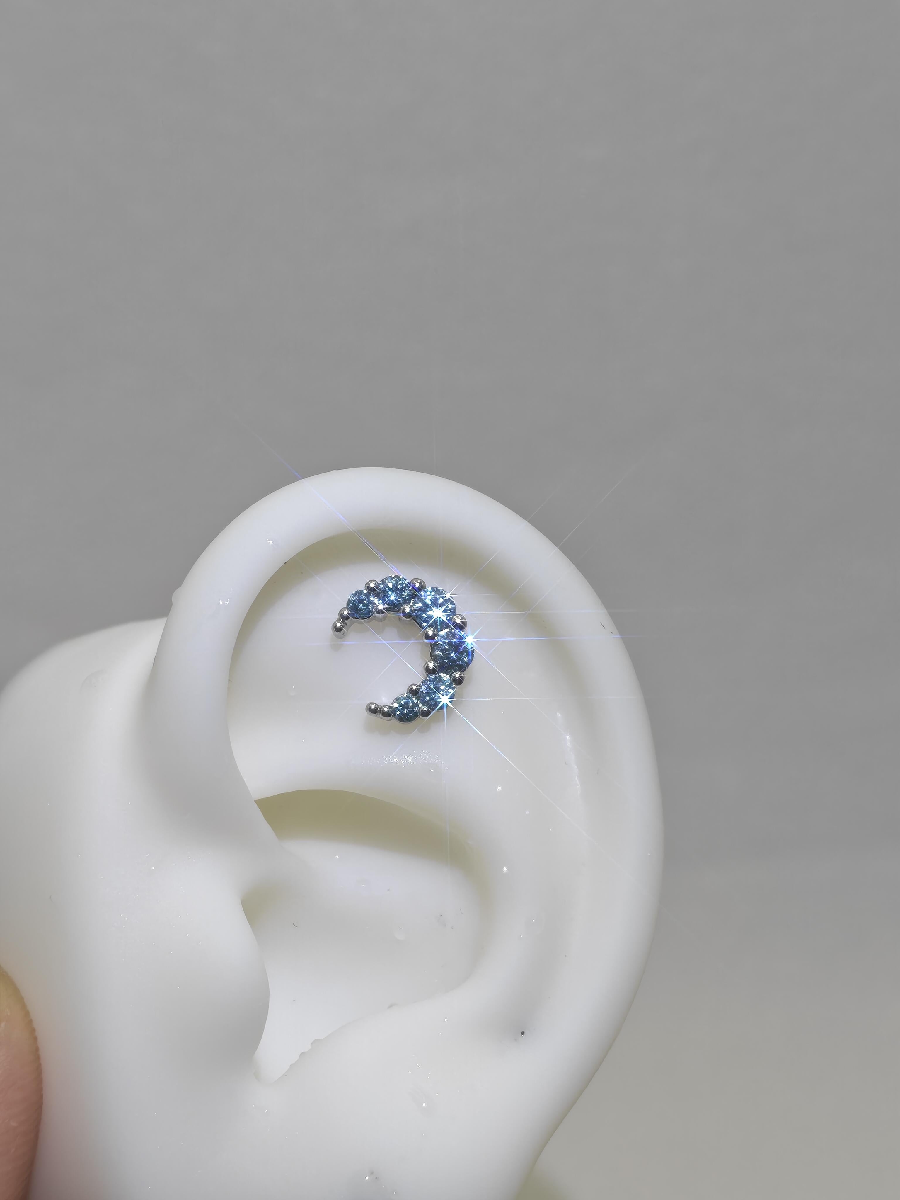 Classic Crescent Moon Stud