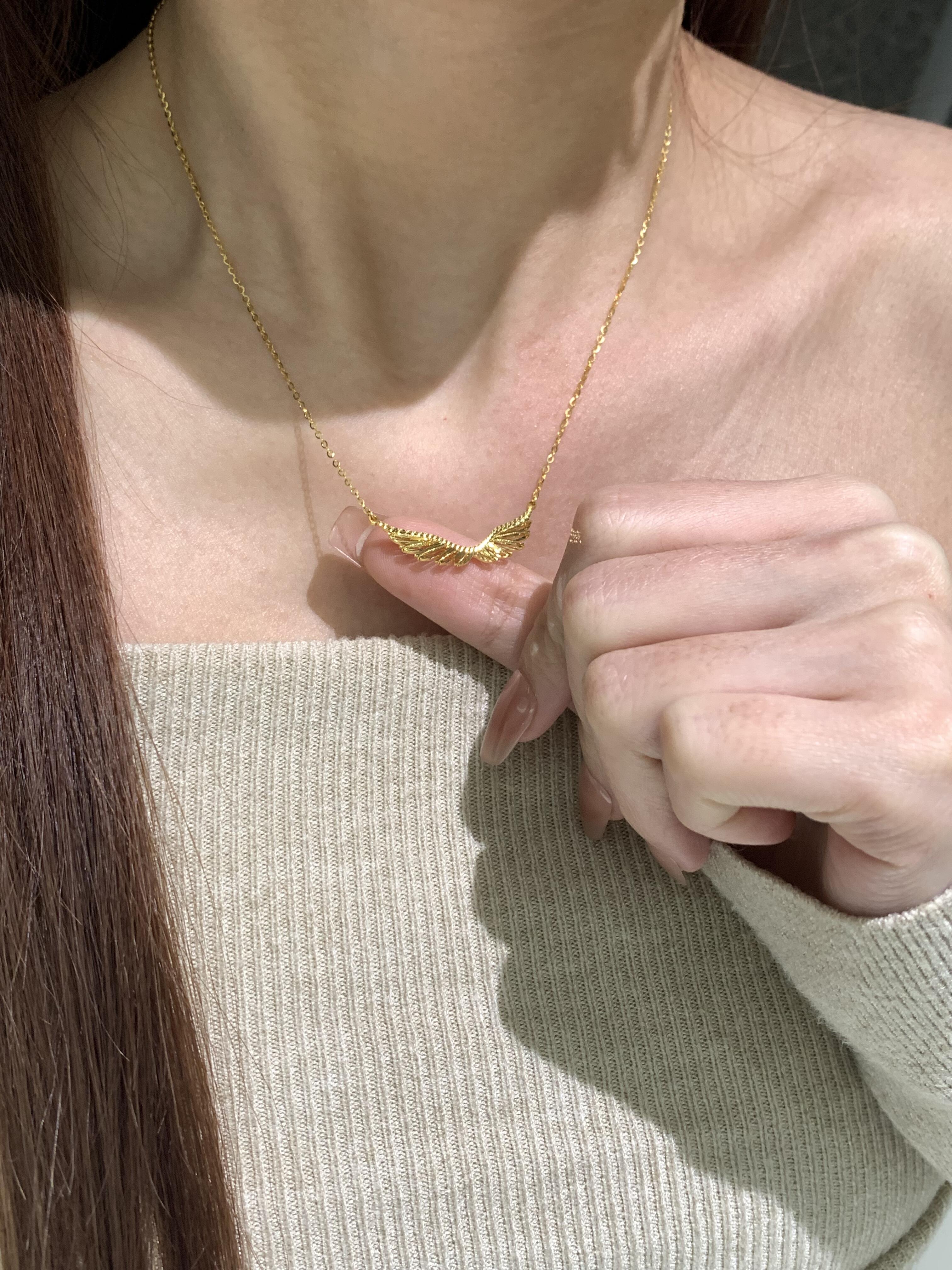 Gold Angel Wings Necklace