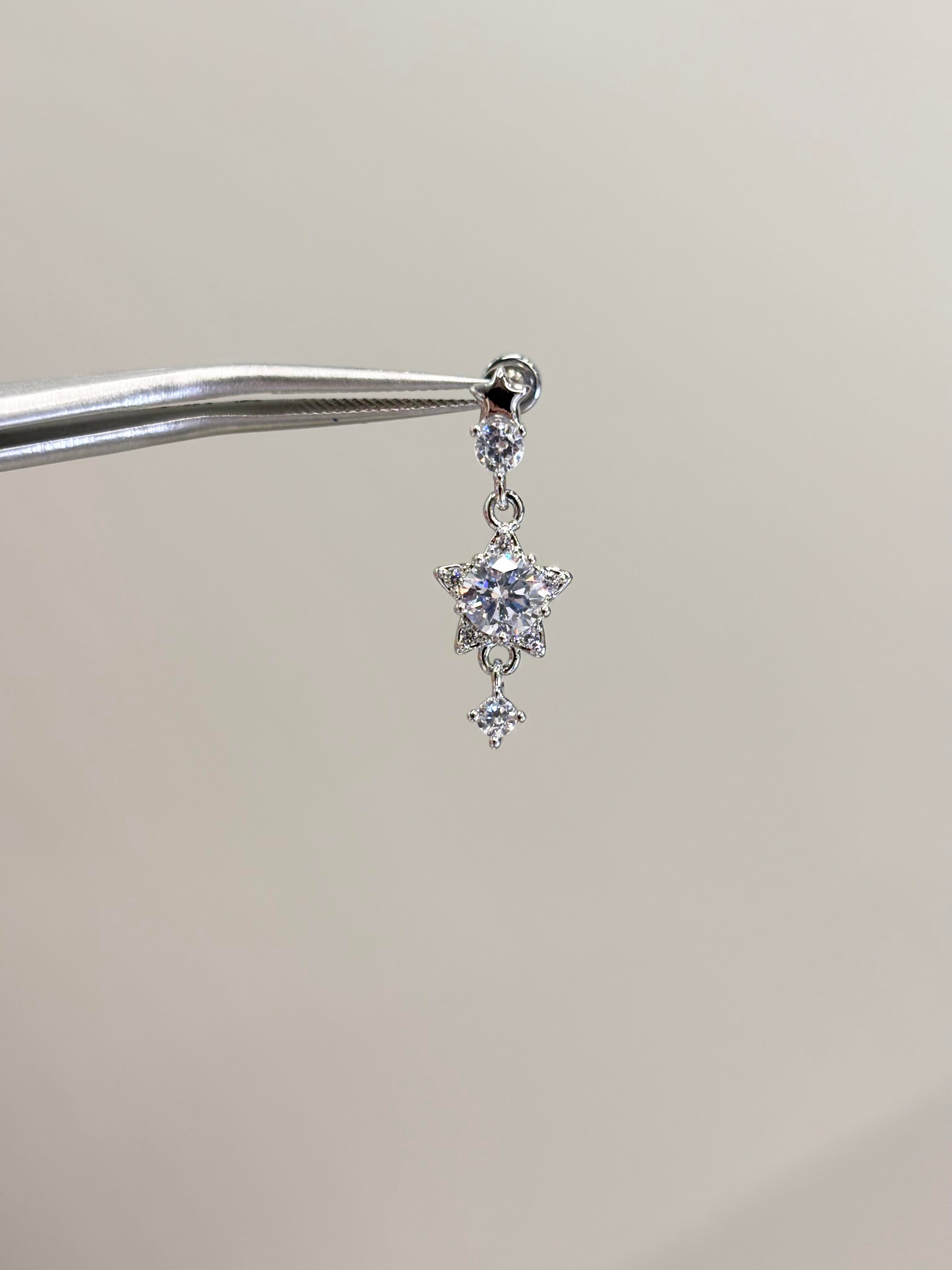 Crystal Starfall Lobe Earrings