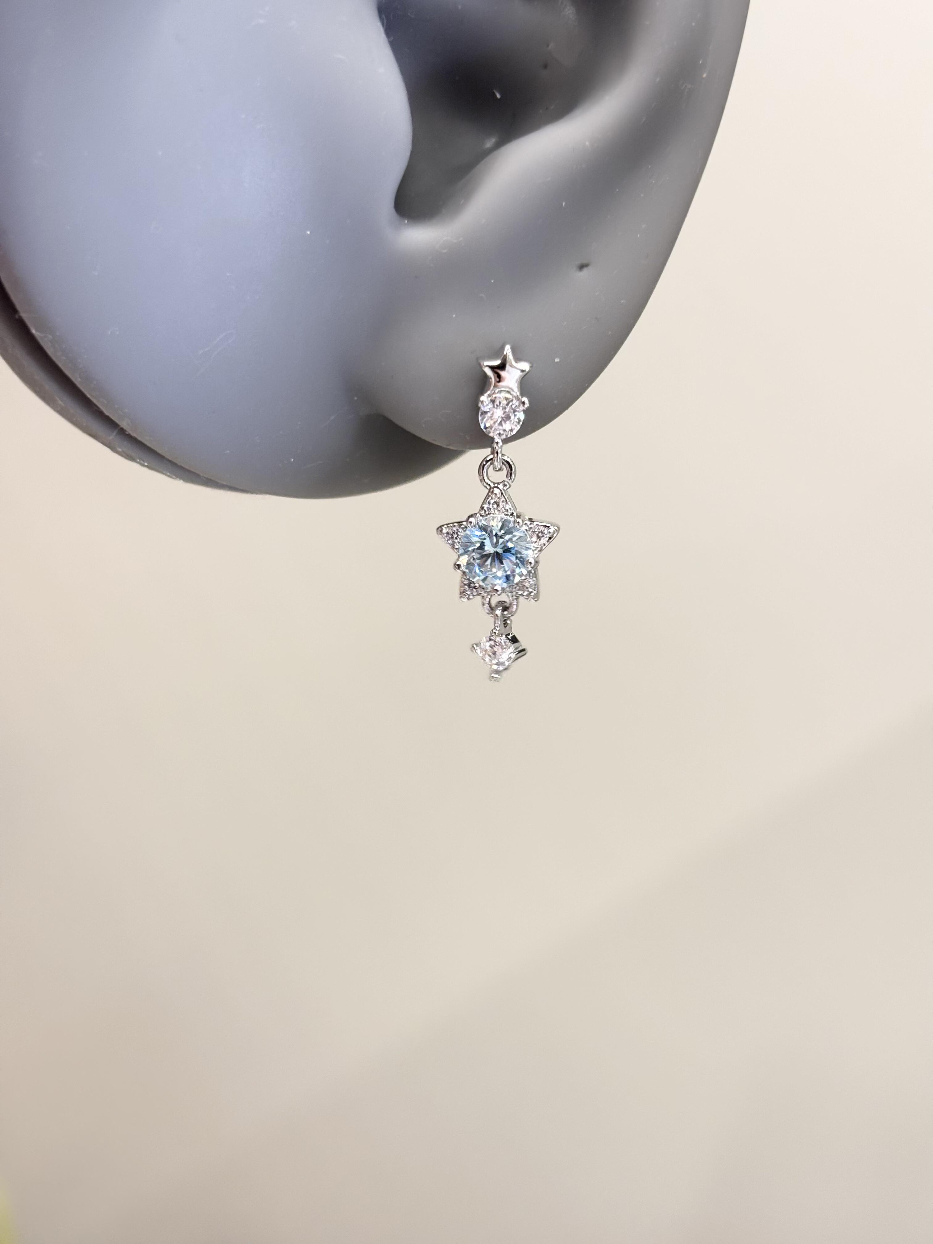 Blue Starfall Lobe Earrings