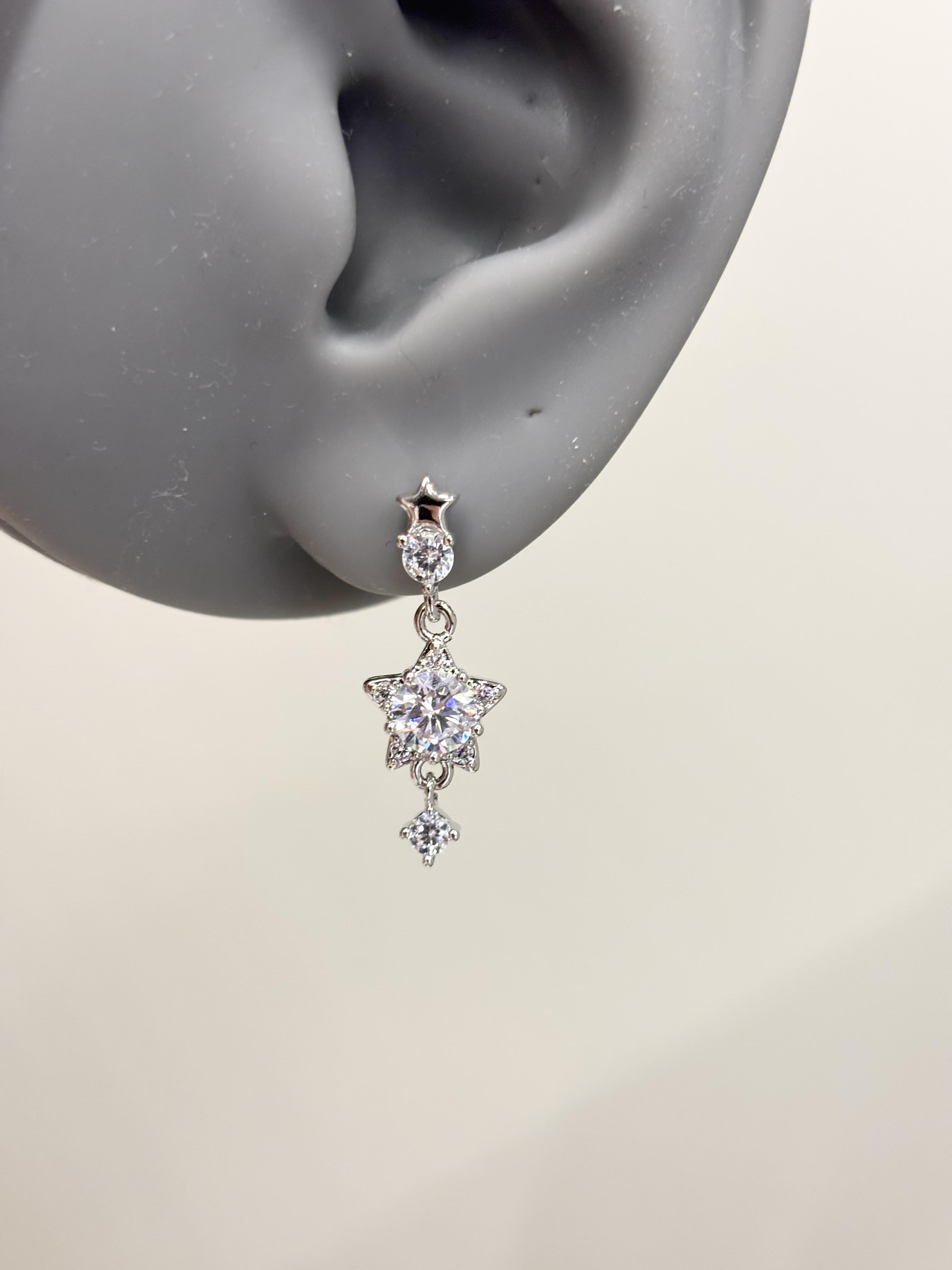 Crystal Starfall Lobe Earrings