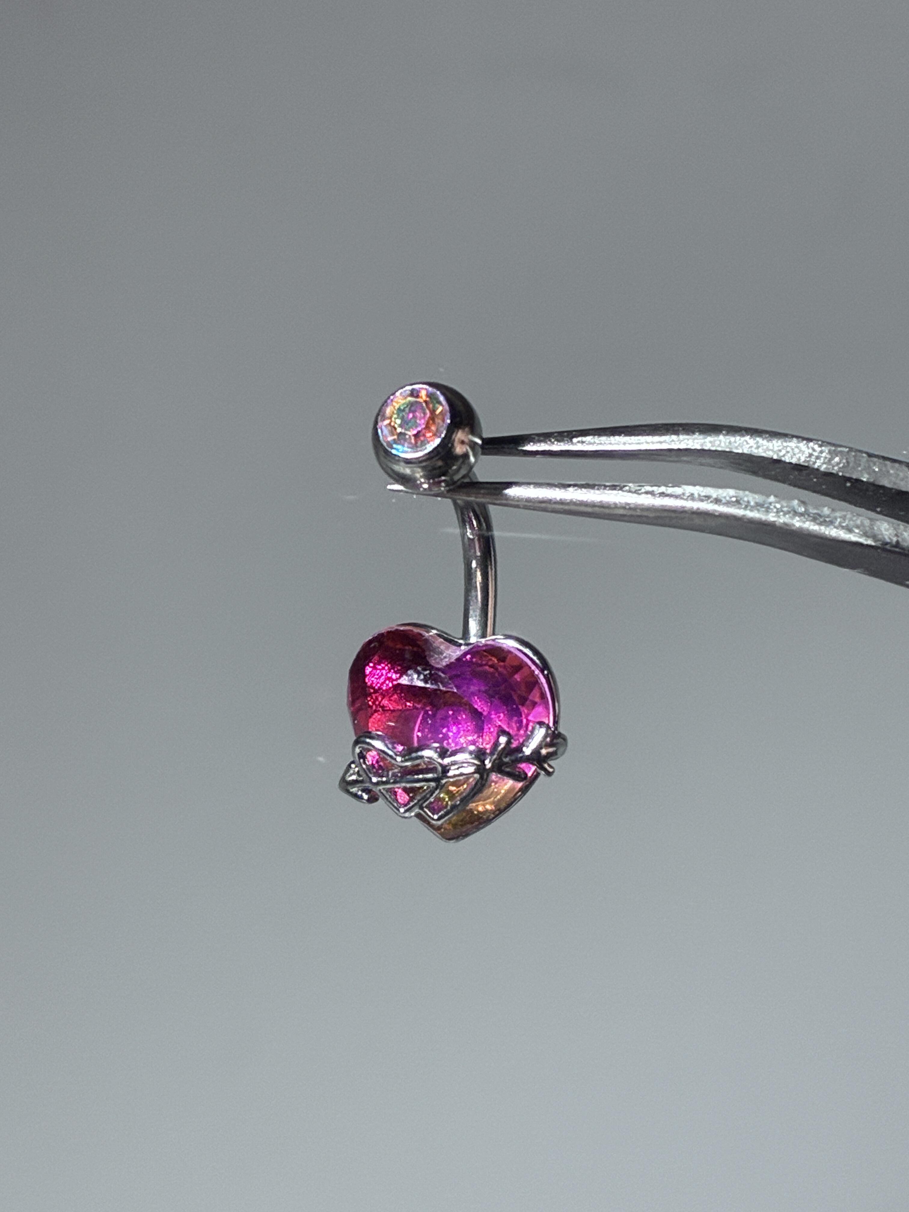Pink Thorne Belly Button Ring