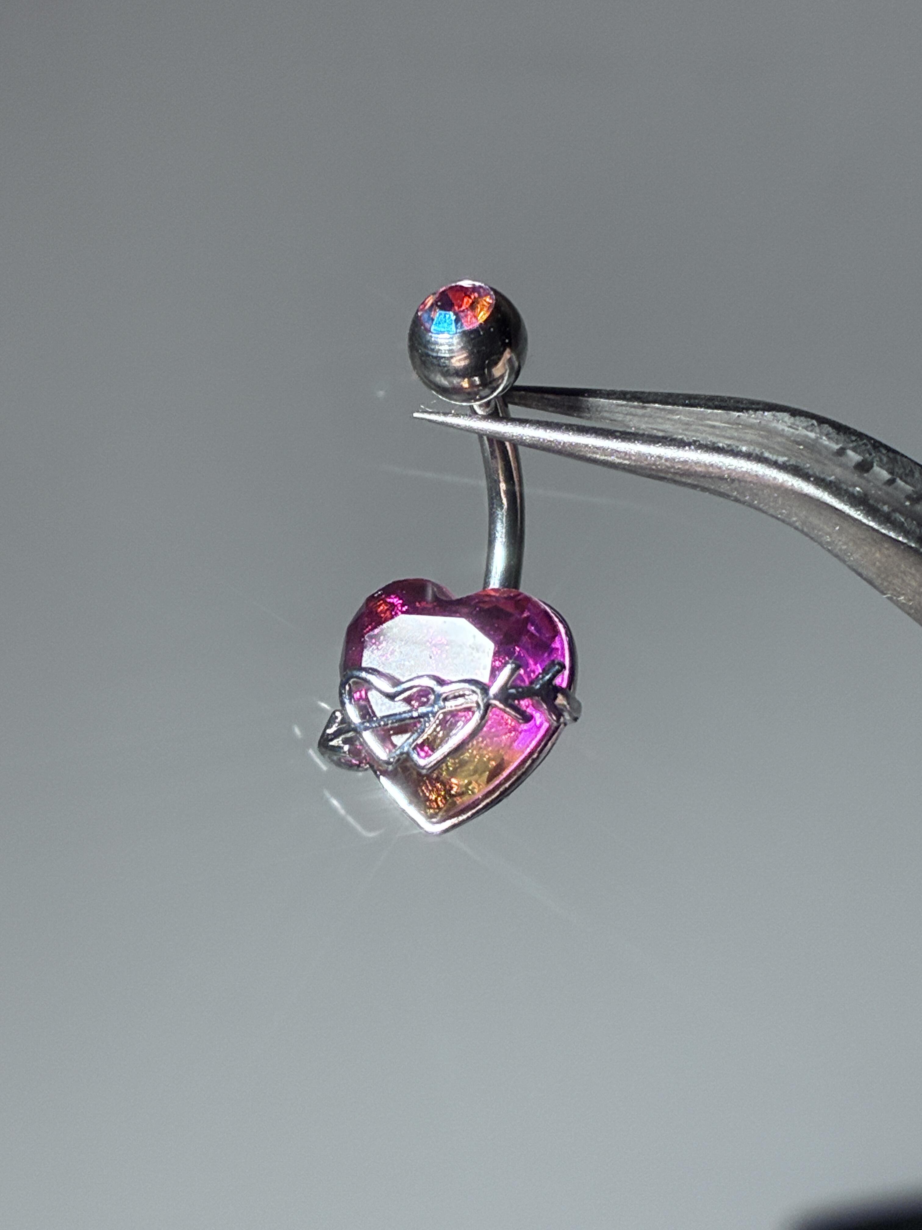 Pink Thorne Belly Button Ring