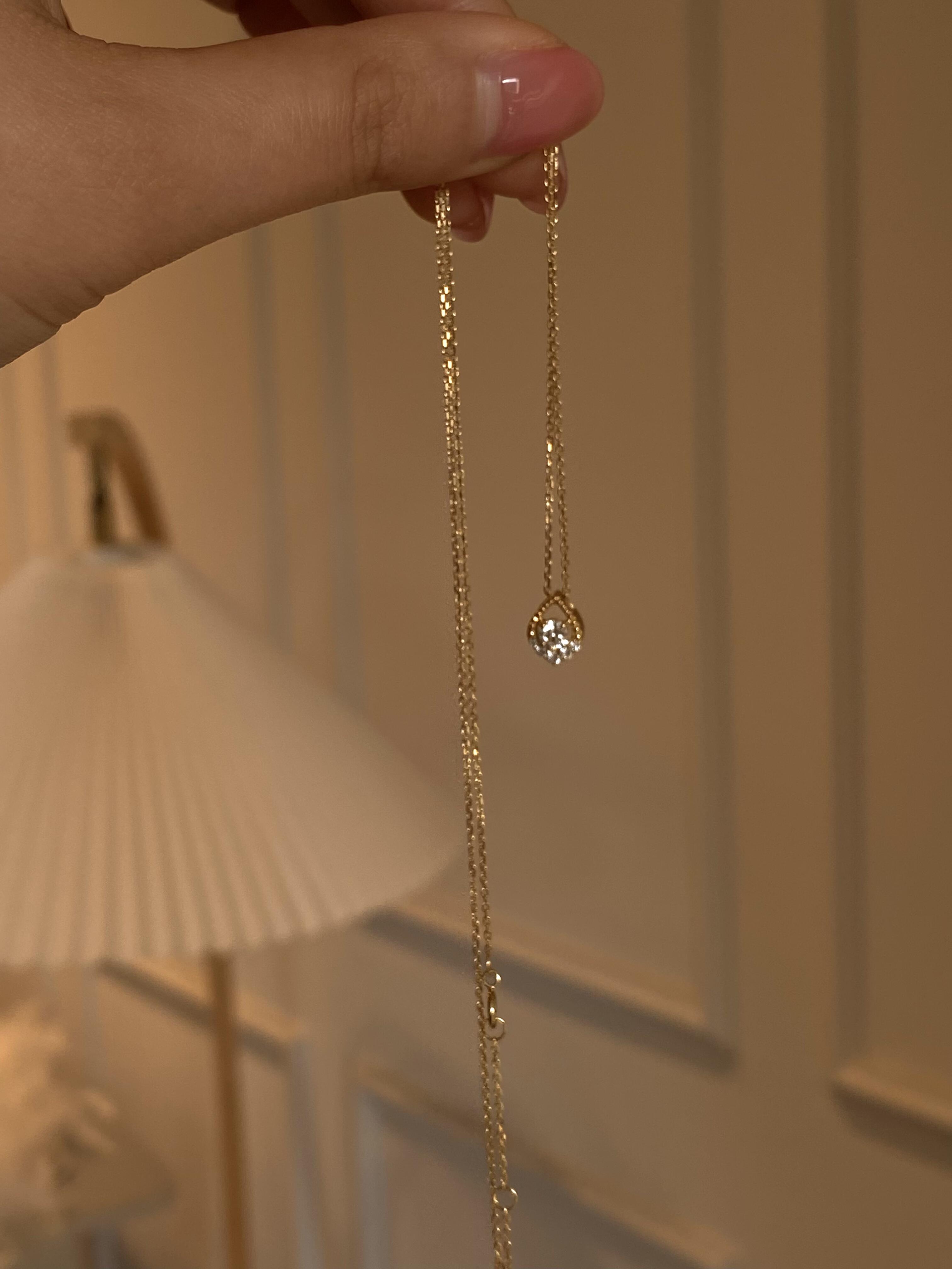 Silver Nova Teardrop Necklace