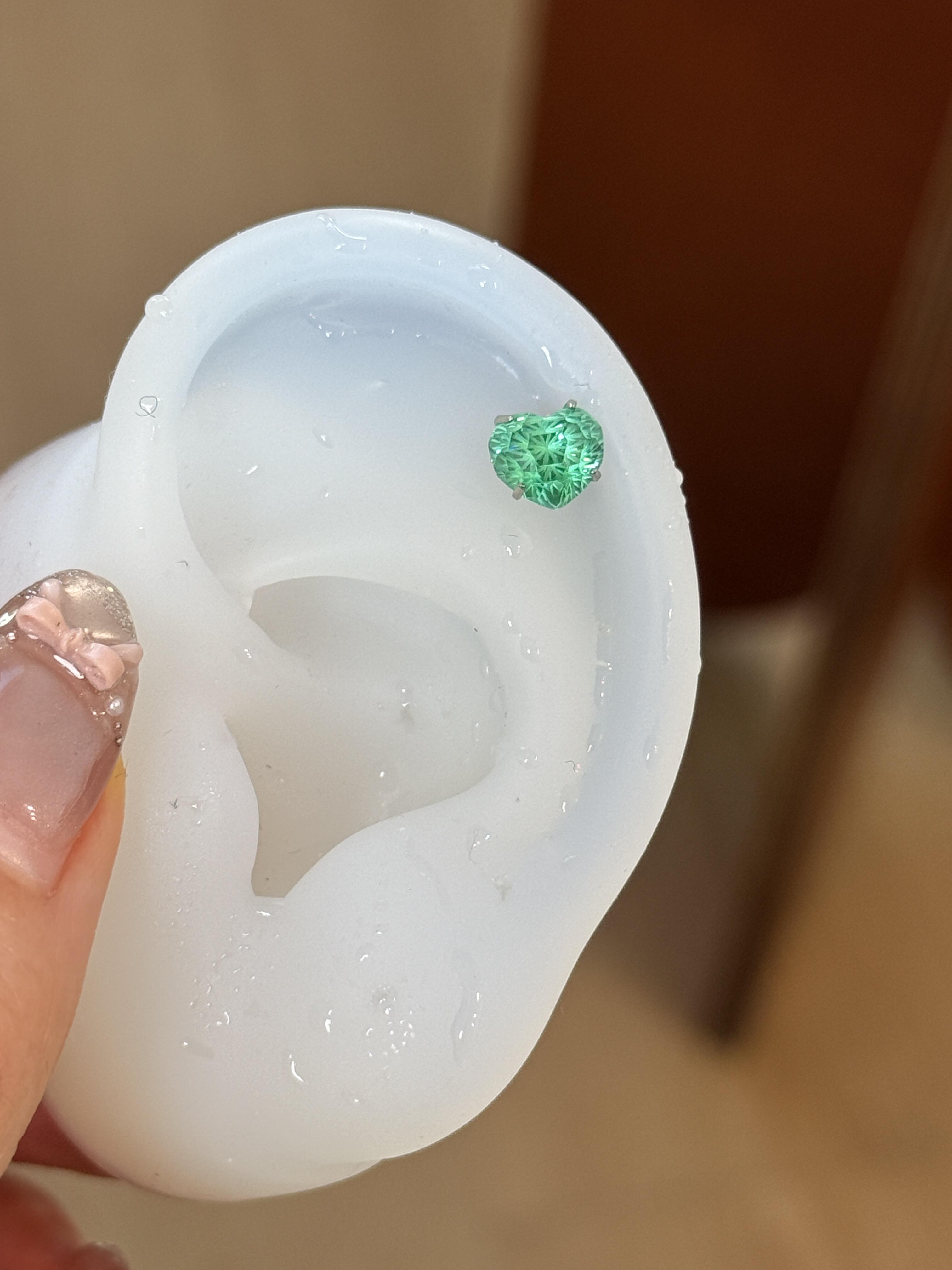Emerald Gem Helix Earrings
