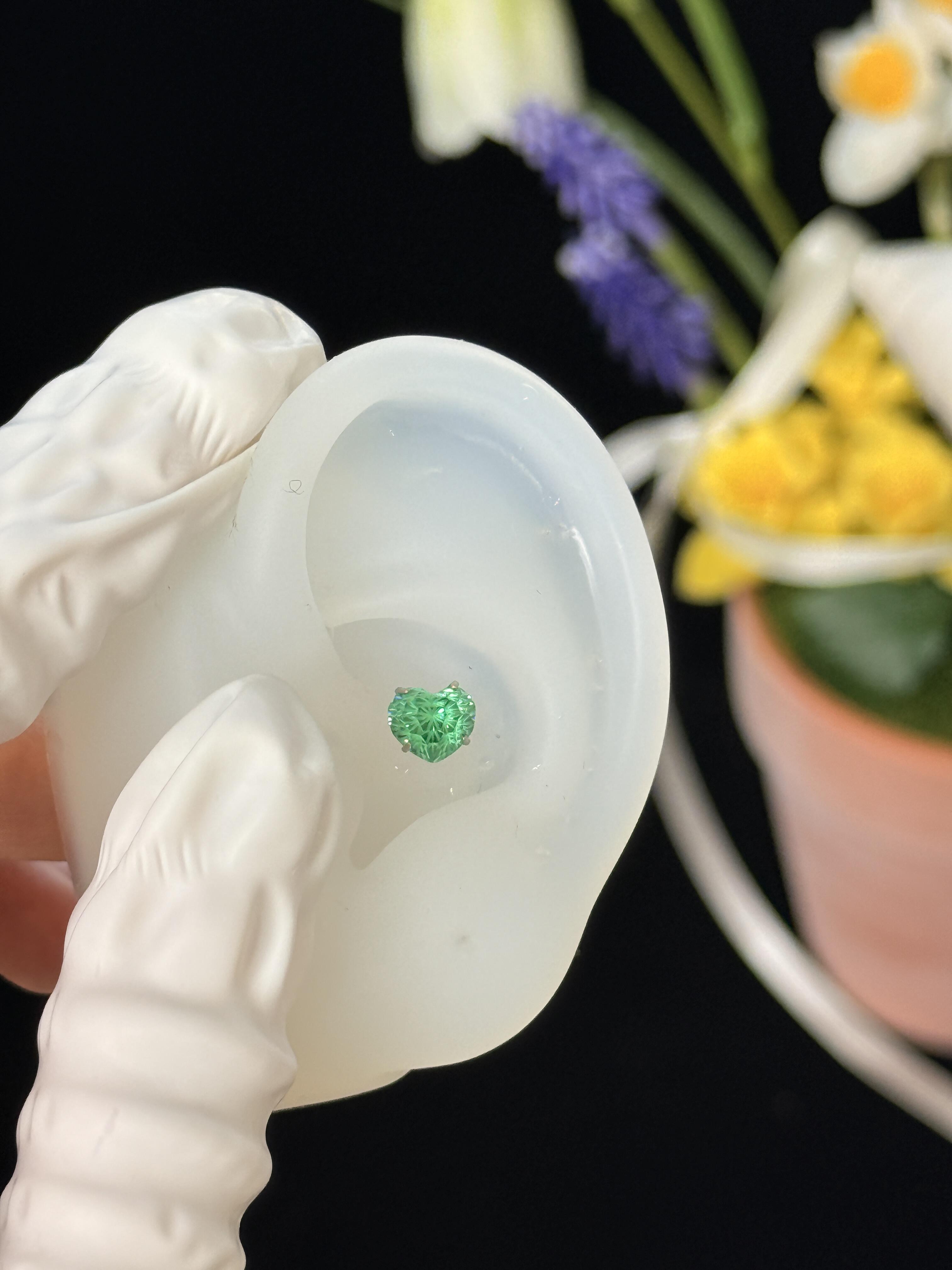 Emerald Gem Helix Earrings