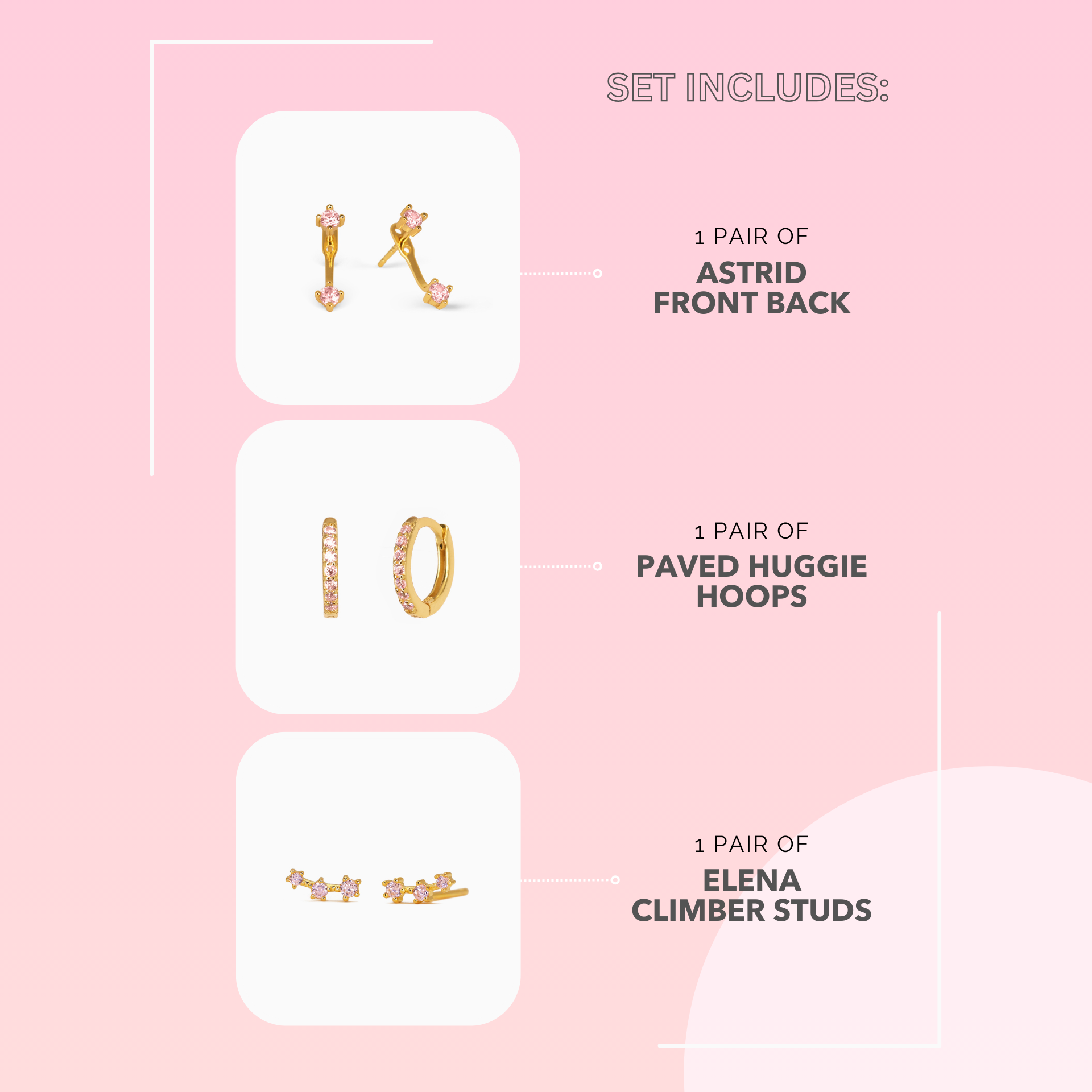 ASTRID Pink Tourmaline Set
