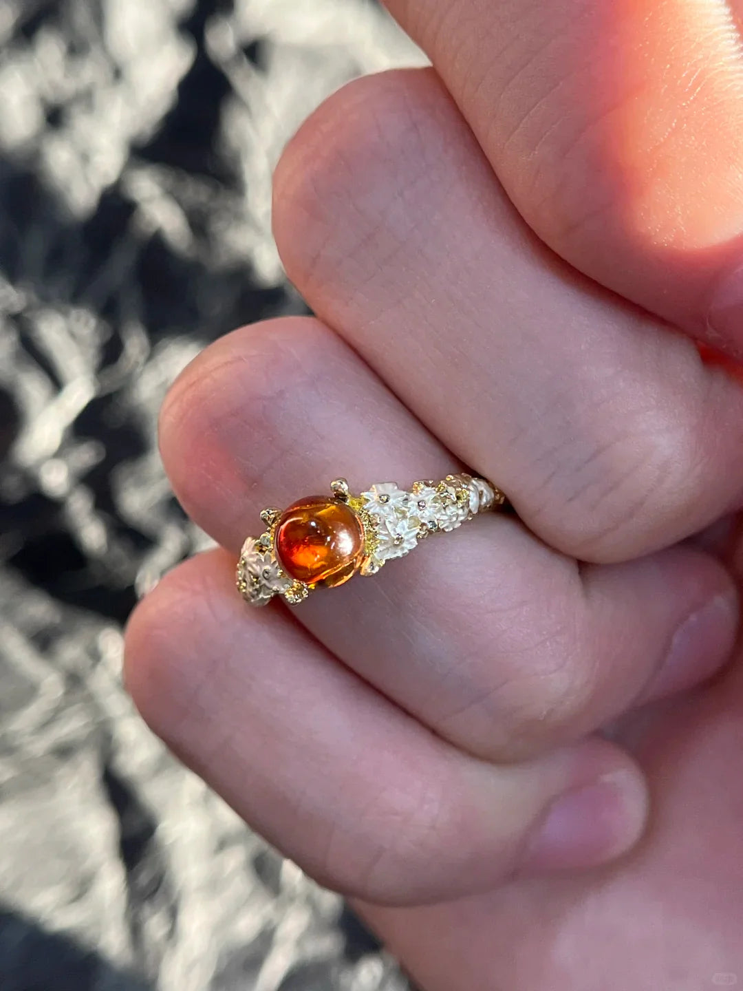 Autumn Bloom Gold Tone Ring